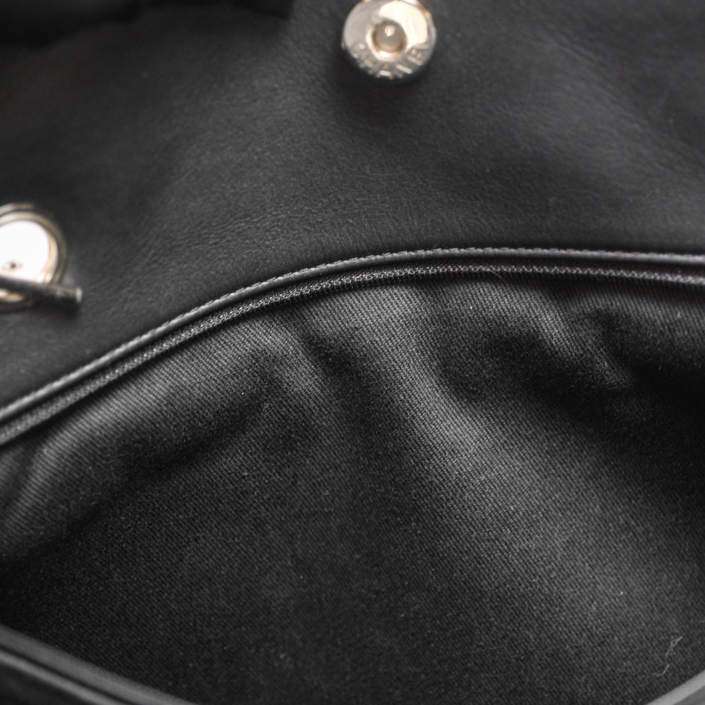 Chanel In The Business Tote Bag Black Calfskin Silver Hardware
