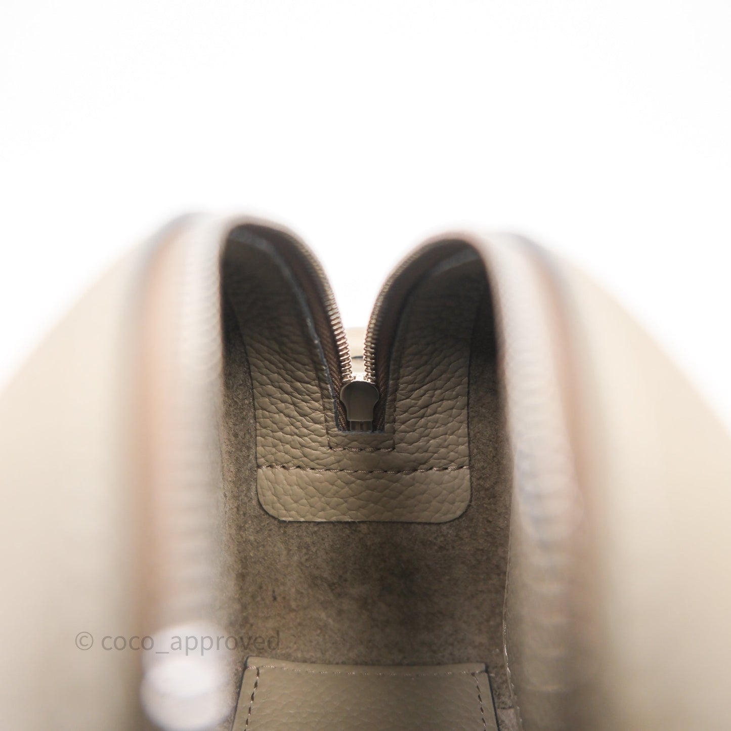 Delvaux Cool Box Nano Ivory Taurillon Soft Grained Calfskin Palladium Hardware