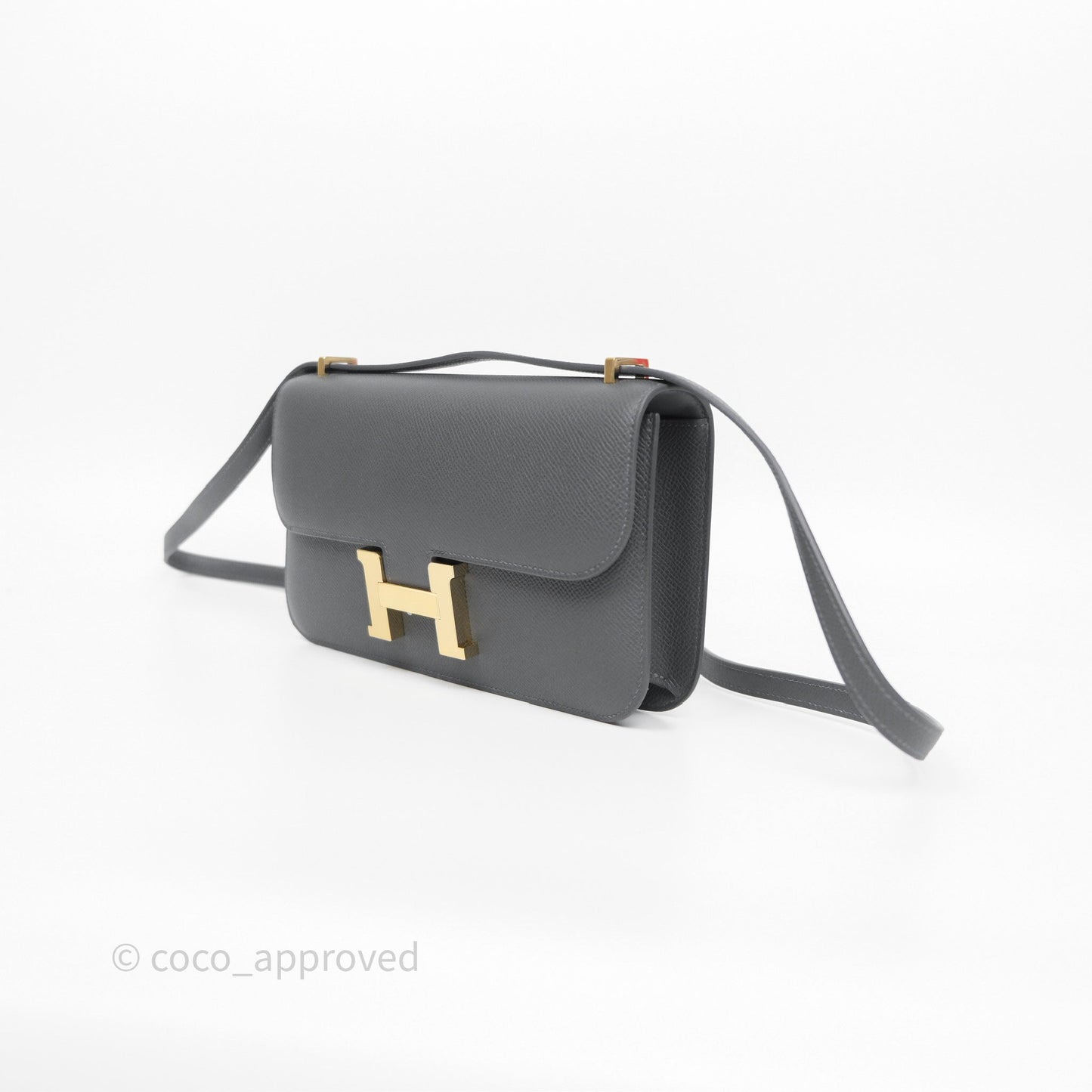 Hermès Constance Elan Ardoise 85 Epsom Gold Hardware