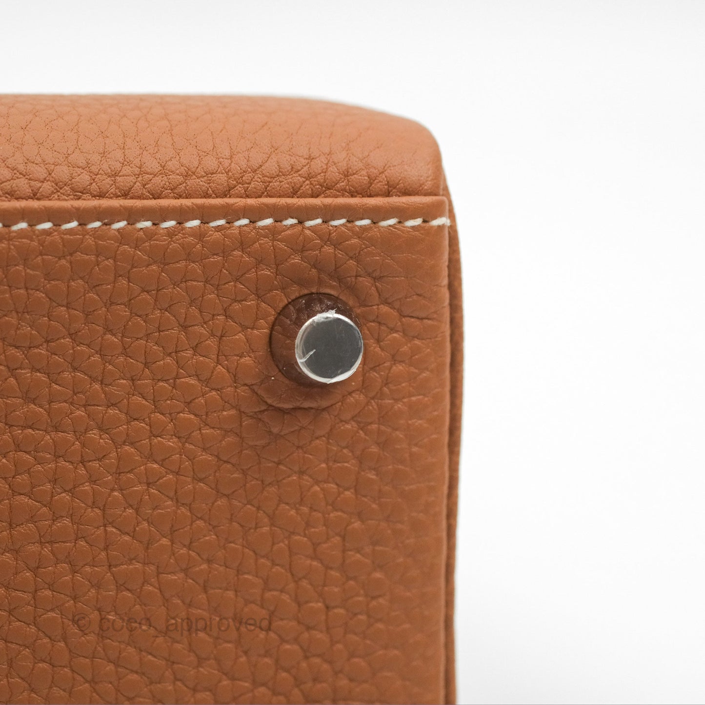Hermès Retourne Kelly 25 Gold Togo Palladium Hardware