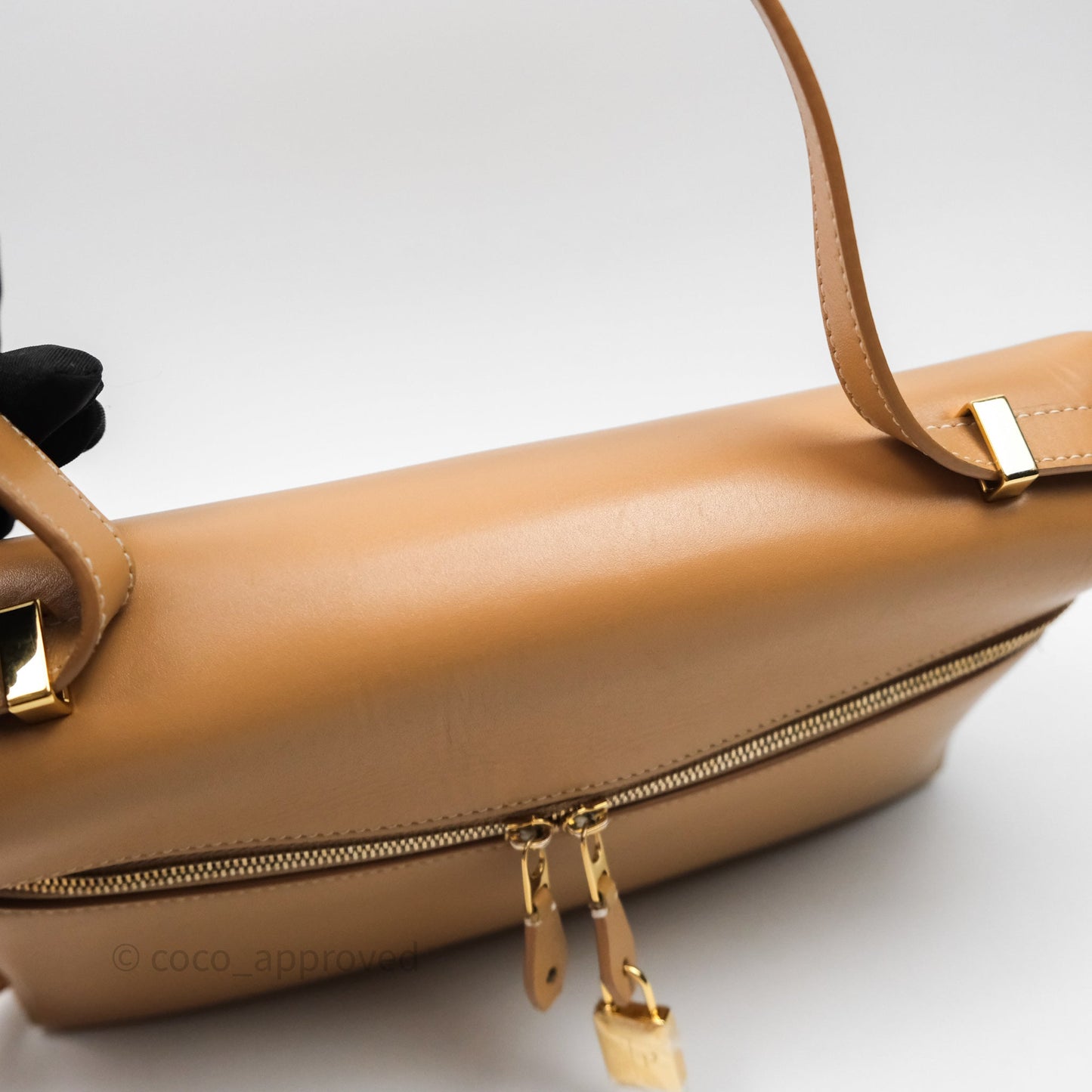 Loro Piana Extra Bag L27 Light Bamboo Calfskin Gold Hardware