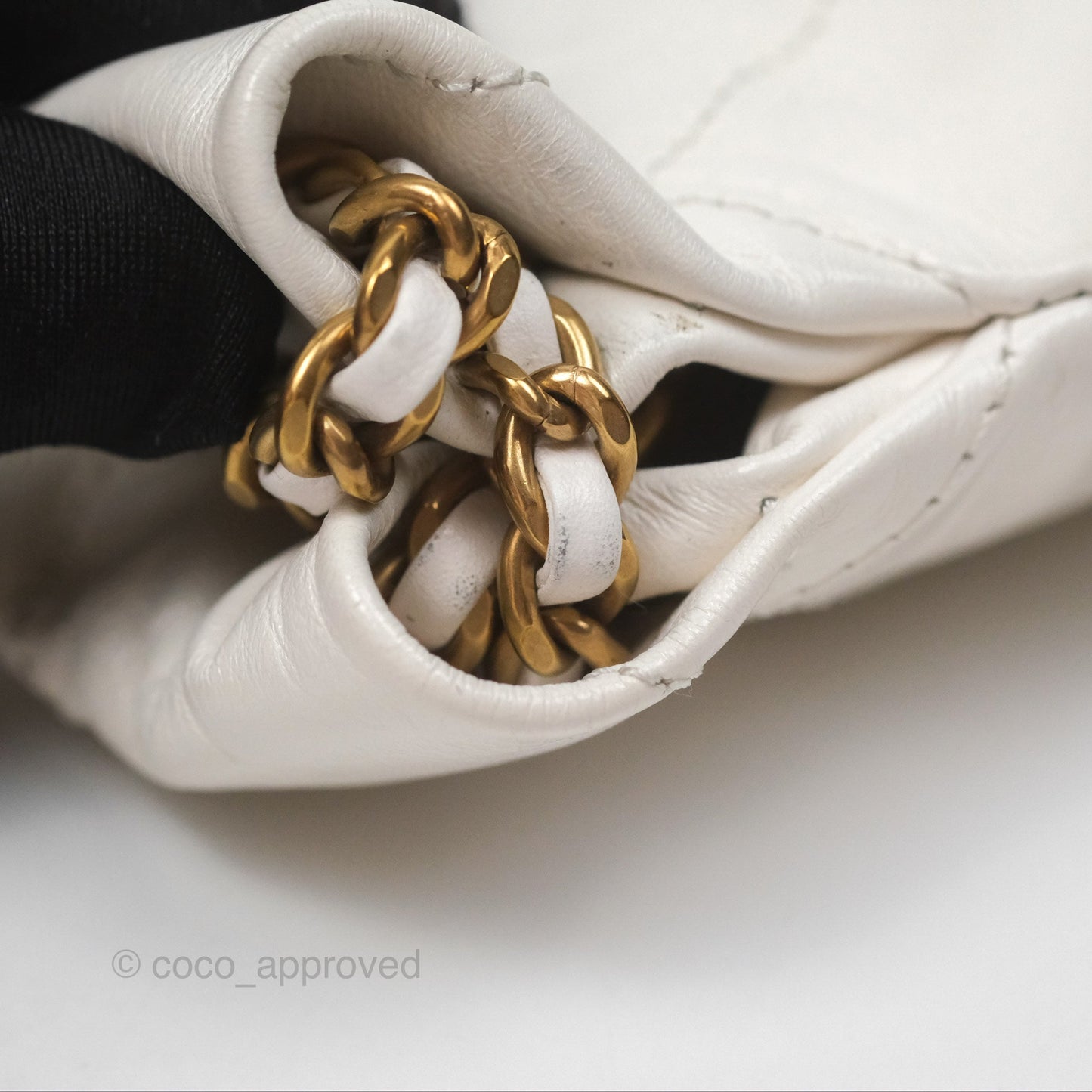 Chanel 22 Mini Bag White Crumpled Calfskin