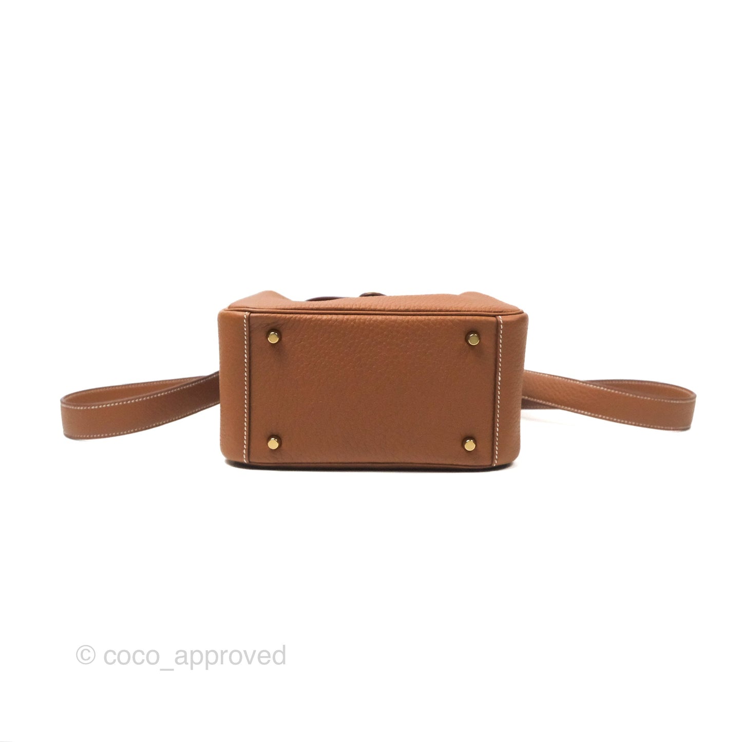 Hermès Mini Lindy 20 Gold Clemence Gold Hardware