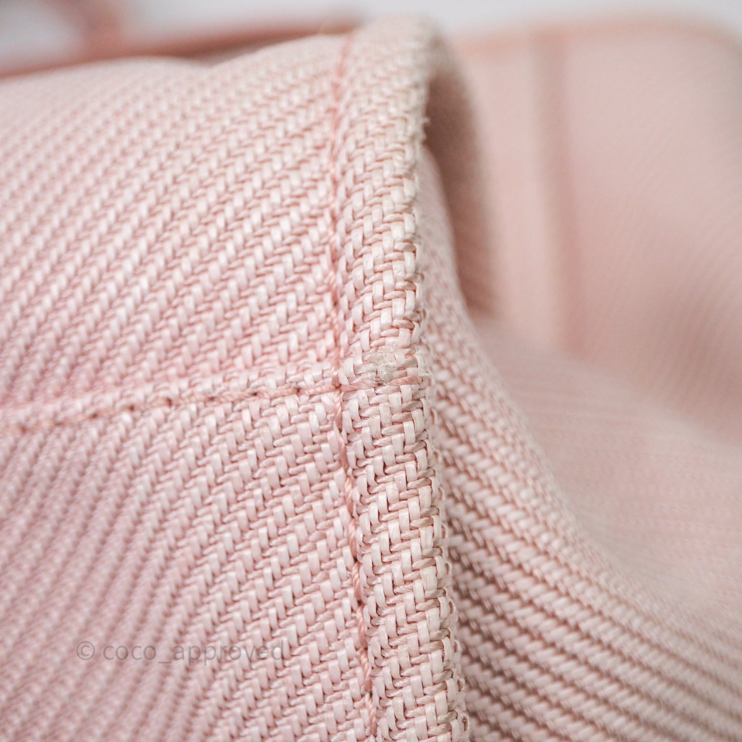 Chanel Large Deauville Tote Pink Canvas Gold Hardware