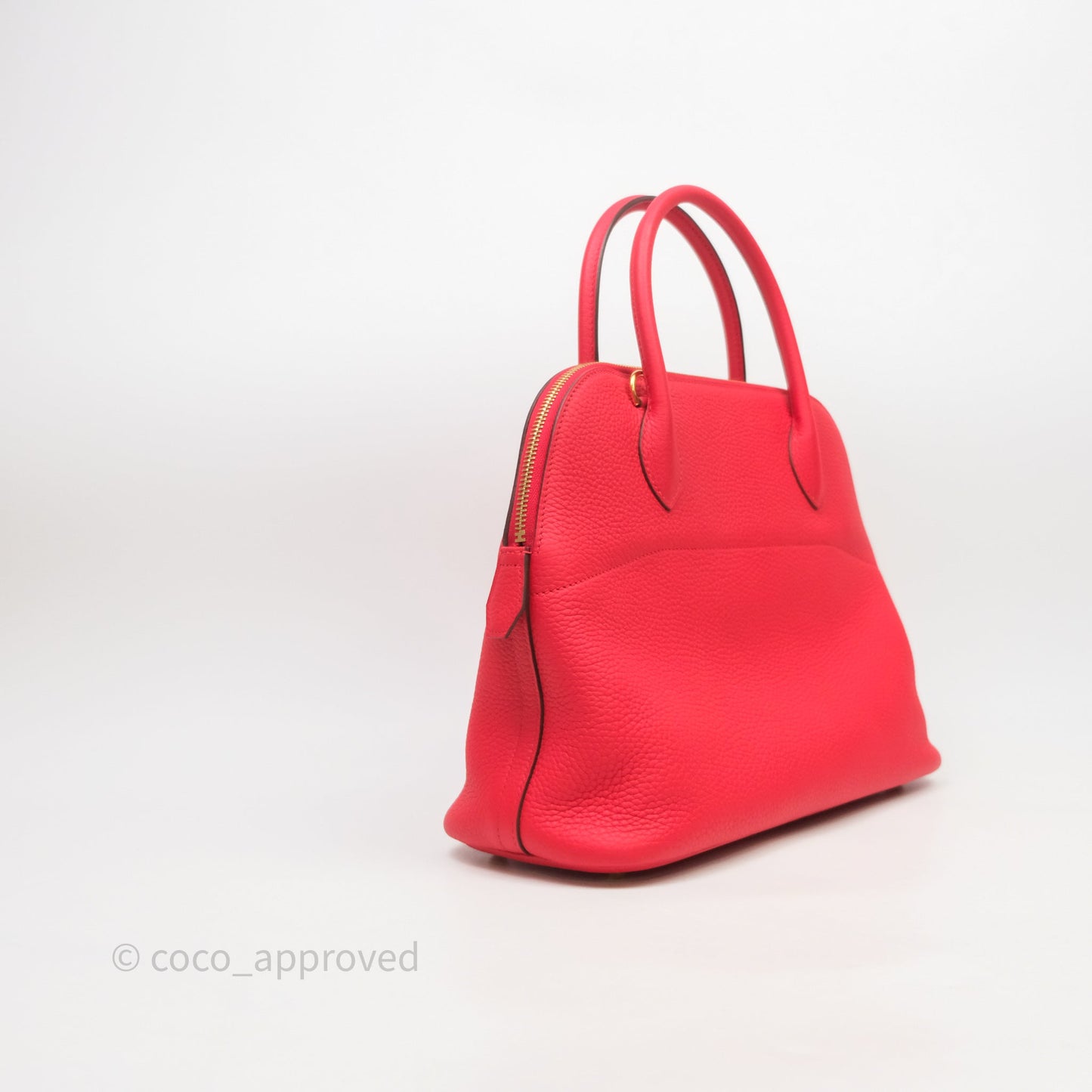 Hermès Bolide 31 Rouge Clemence Gold Hardware