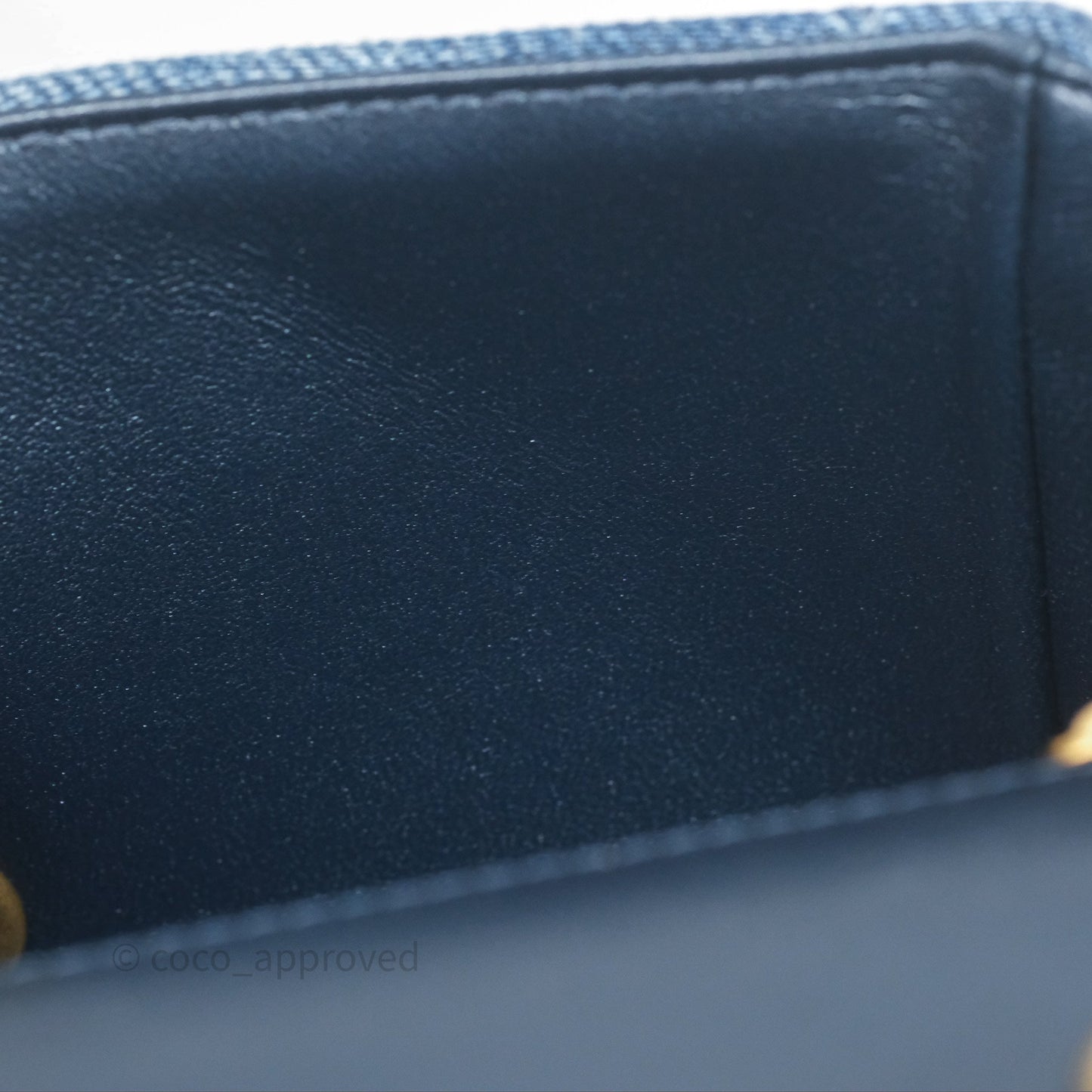 Chanel Quilted Mini Rectangular Flap Denim Aged Gold Hardware