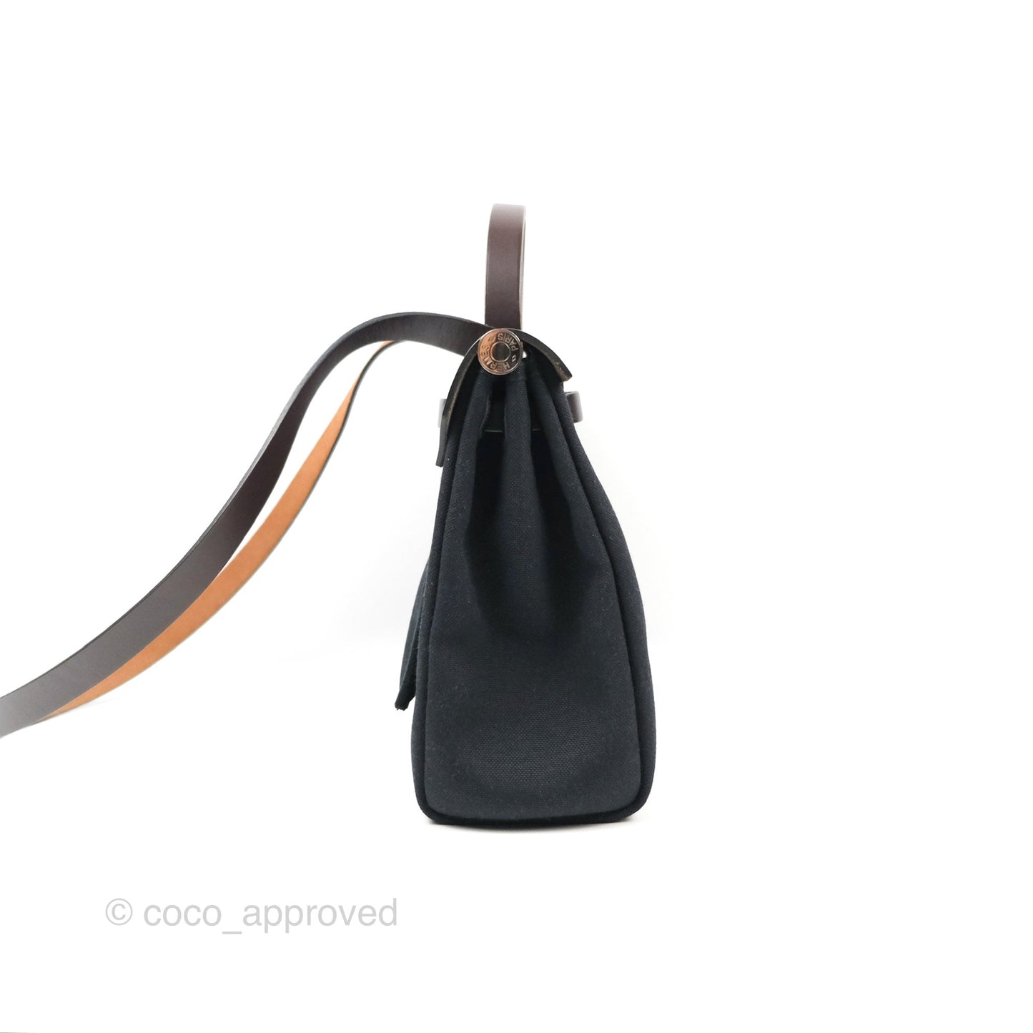 Hermès Herbag Zip 31 Black/Navy Canvas Palladium Hardware