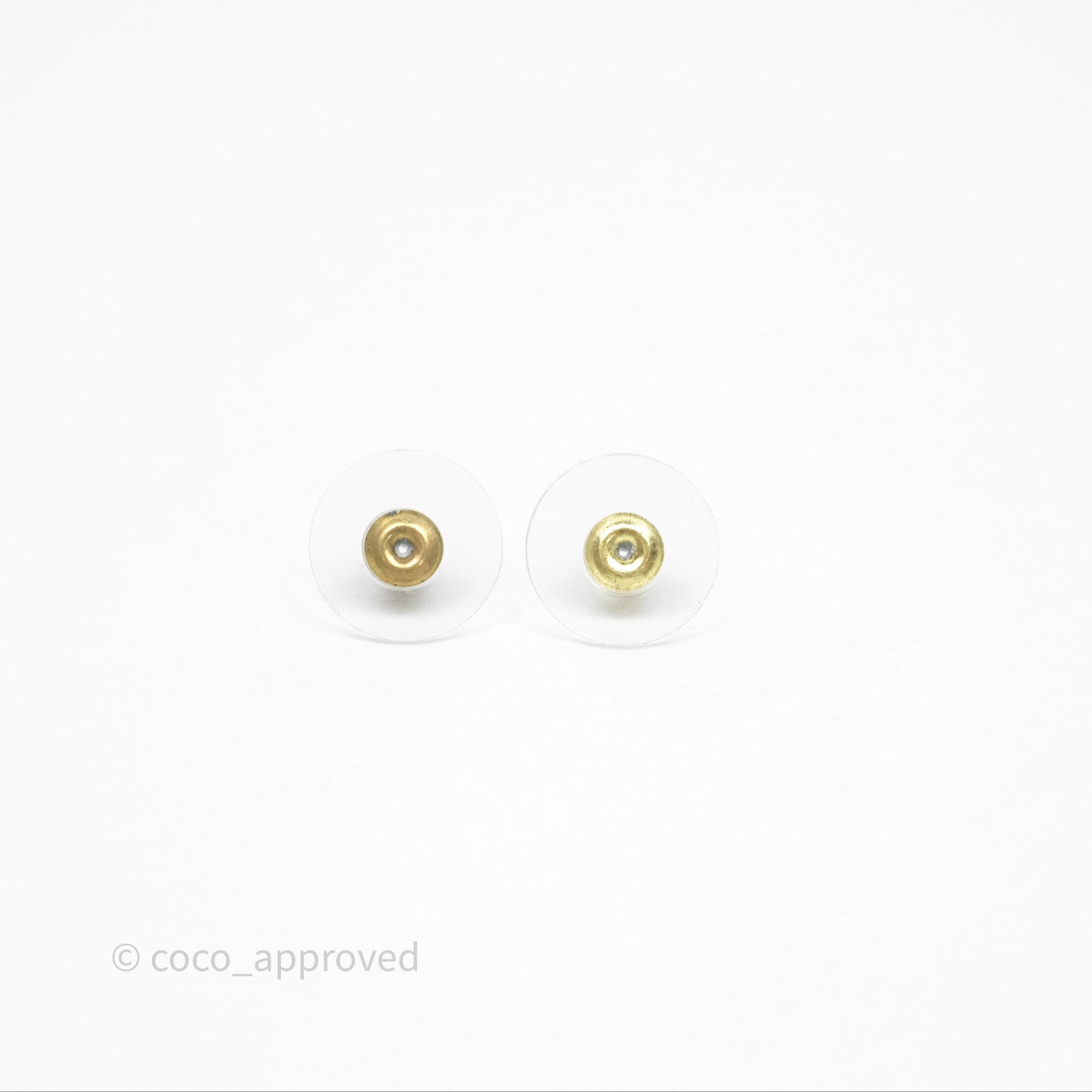 Chanel Crystal Black Double CC Earrings Gold Tone 22B