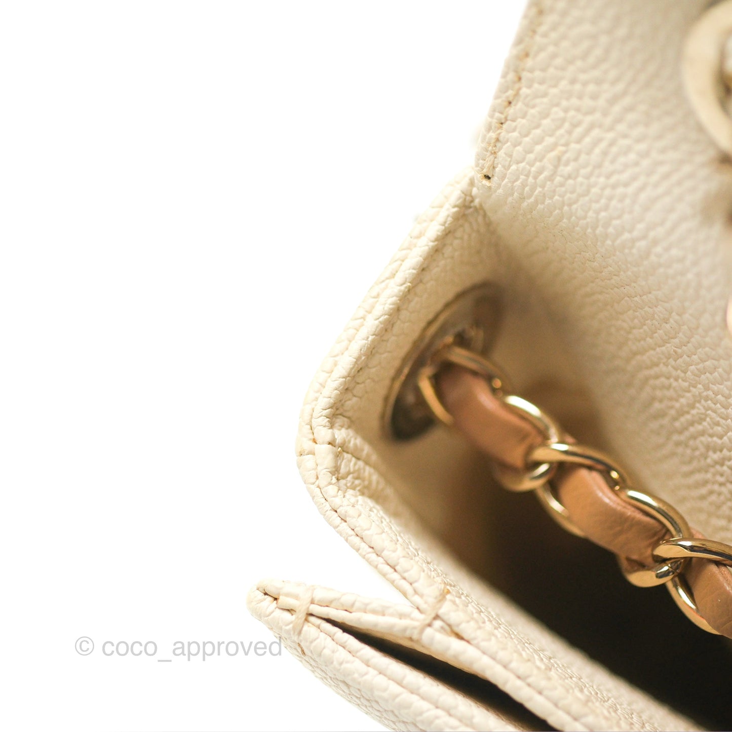 Chanel Medium CC Cuba Flap Bag Ivory Caviar Light Gold Hardware