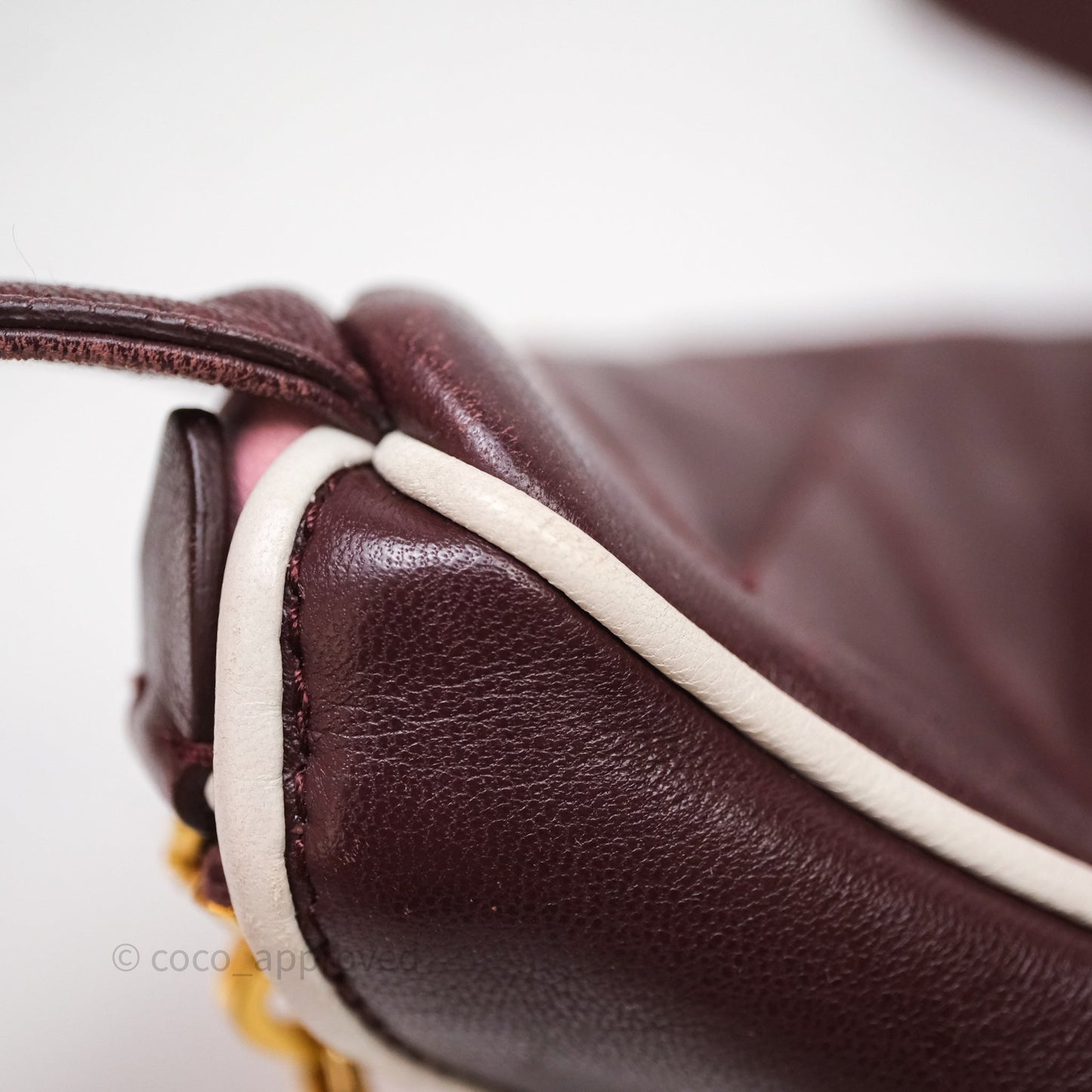 Miu Miu Bumbag Burgundy/Pink Gold Hardware