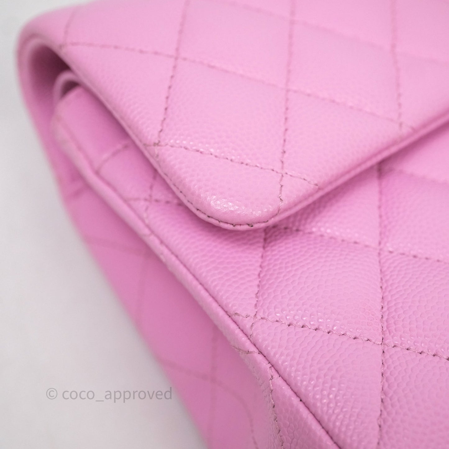 Chanel Small Classic Flap Quilted Pink Caviar Gold Hardware