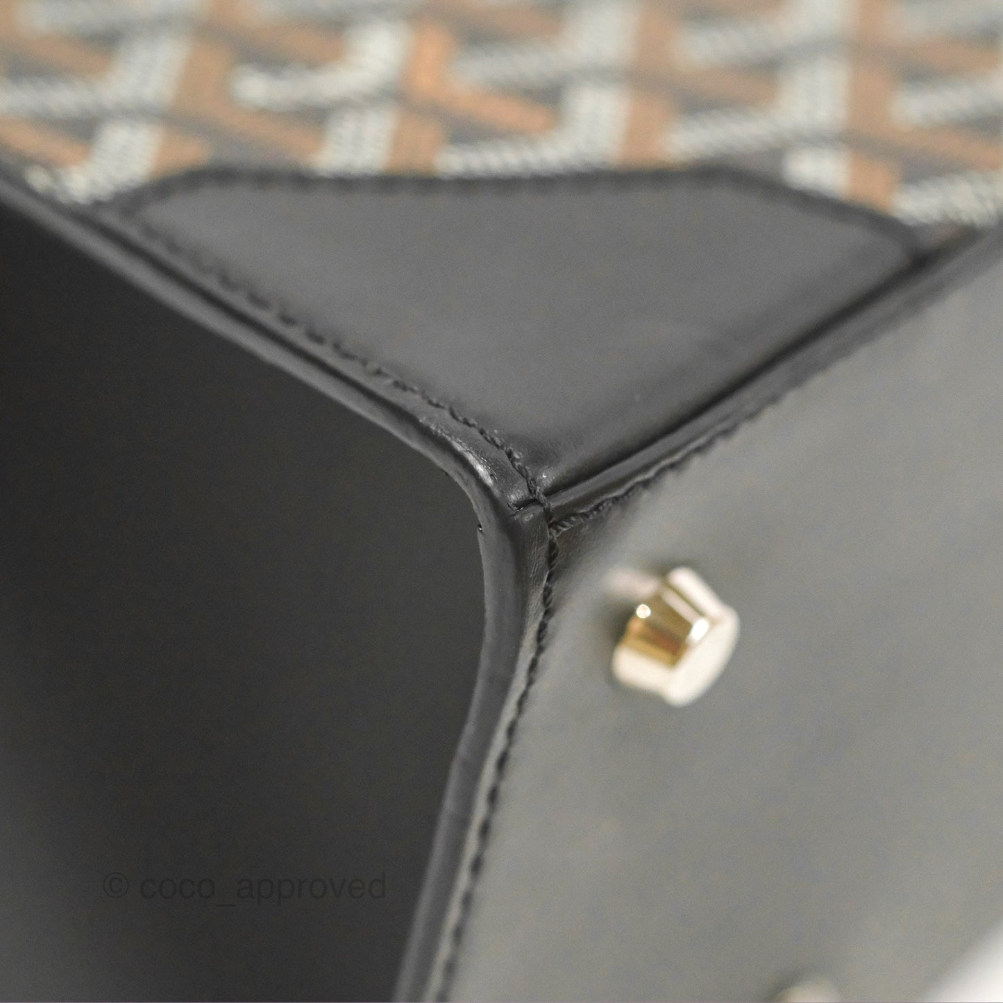 Goyard Saïgon Structuré PM Bag Black Goyardine Canvas