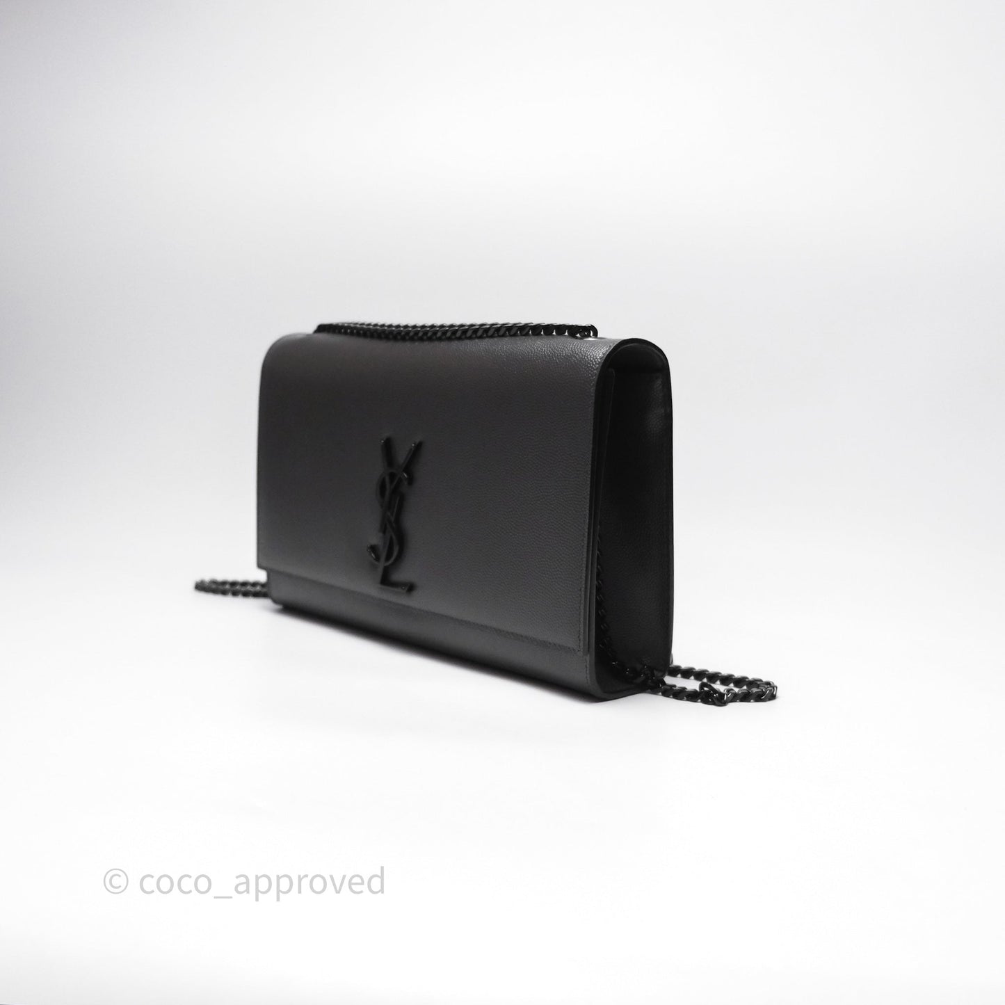 Saint Laurent Kate Medium Grained Leather Shoulder Bag So Black