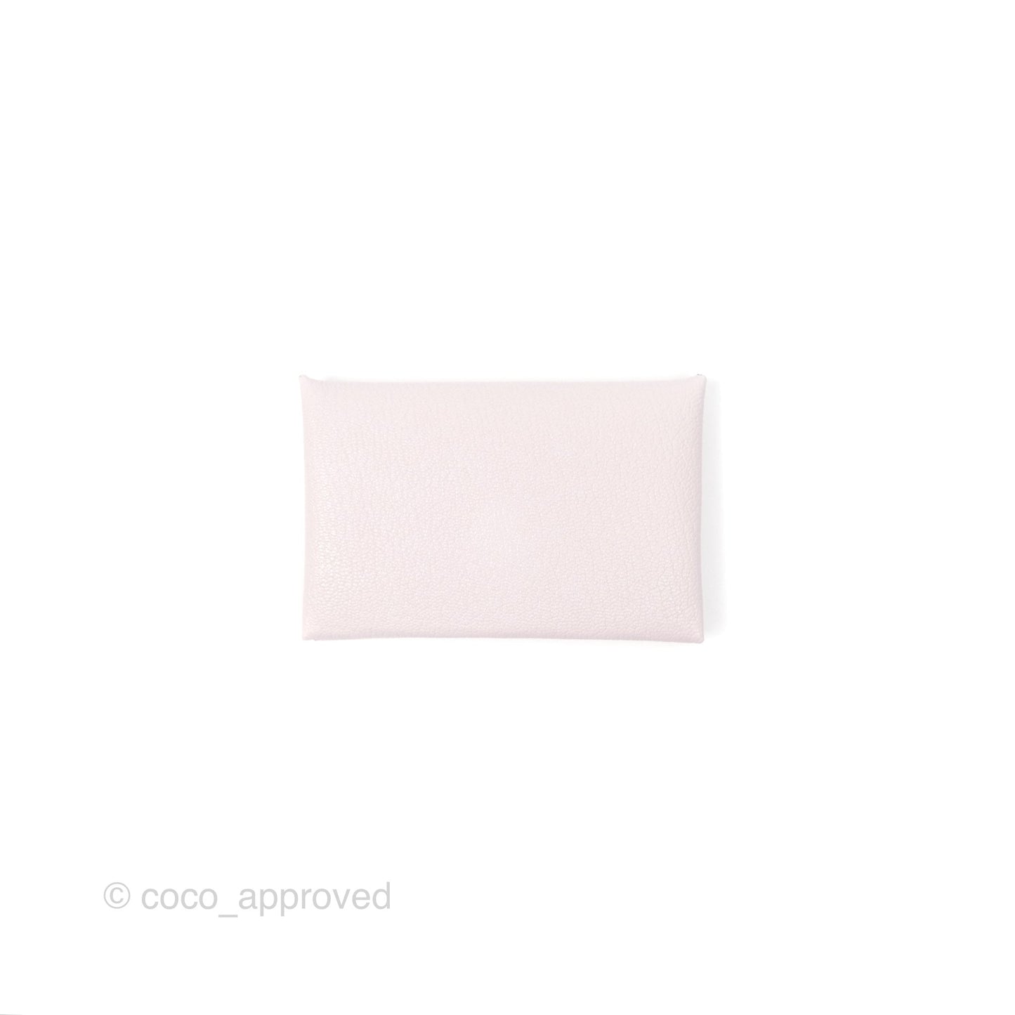 Hermès Calvi Card Holder Mauve Pale Chevre Mysore