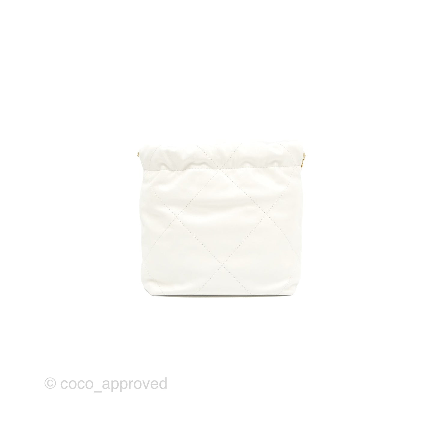 Chanel 22 Mini Bag White Crumpled Calfskin