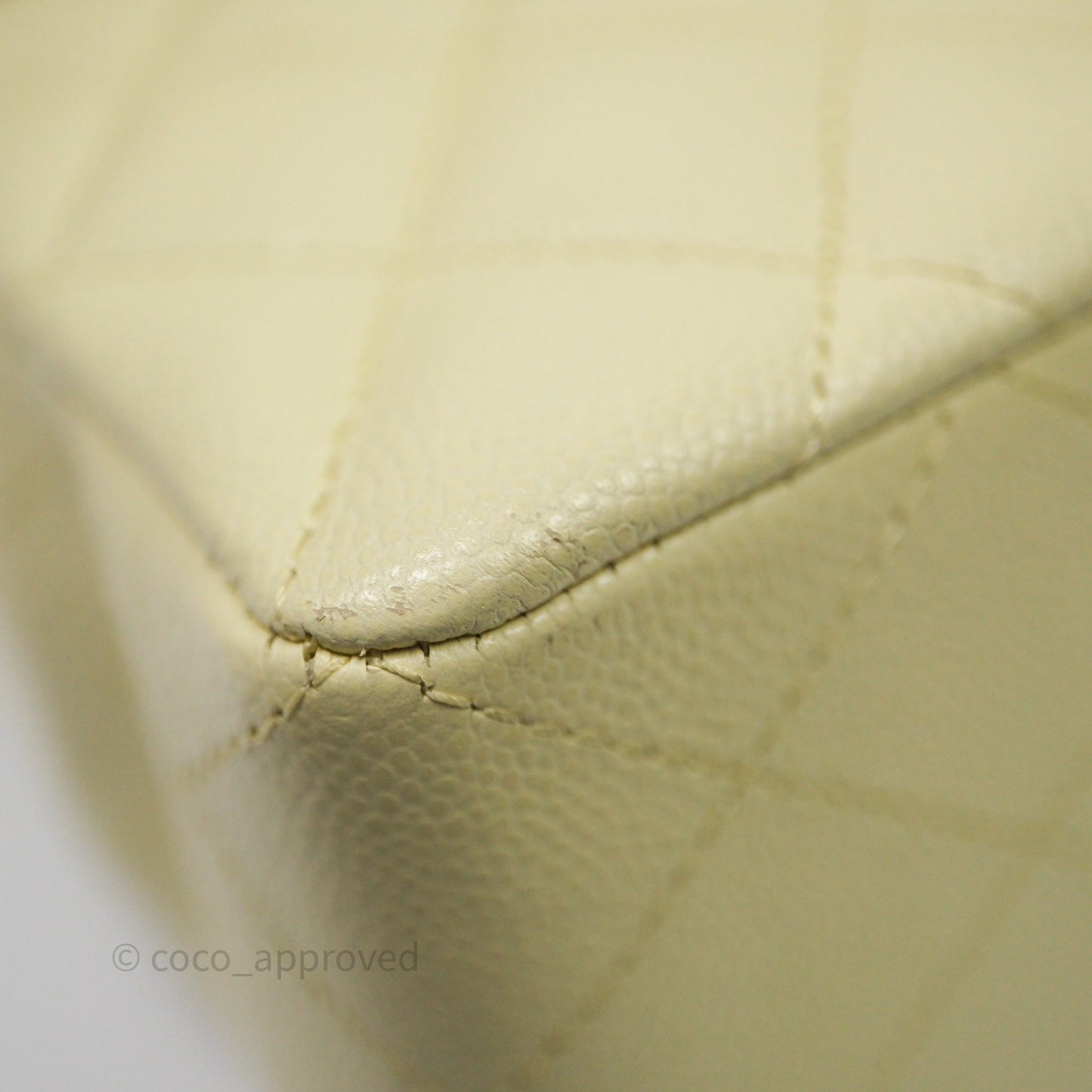 Chanel Small Classic Quilted Flap Yellow Caviar Gold Hardware
