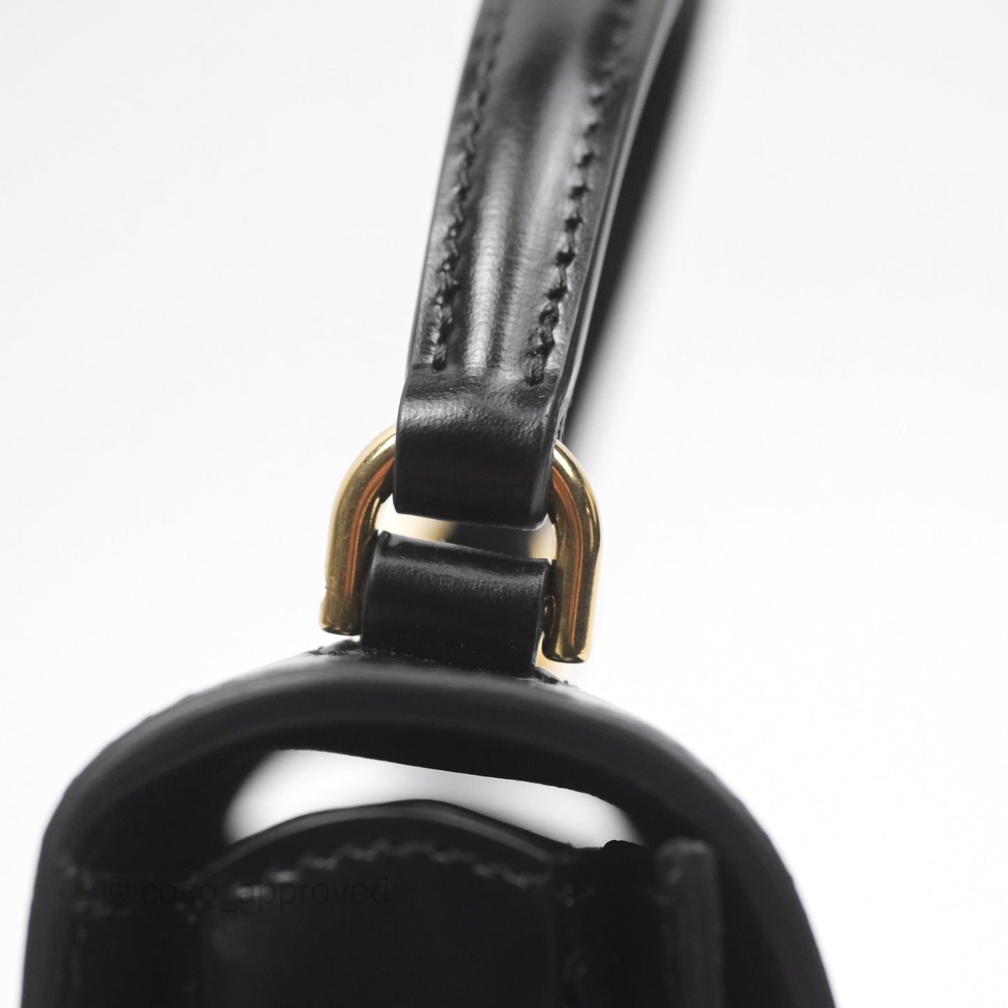 Celine Mini Besace Clea in Shiny Calfskin Black