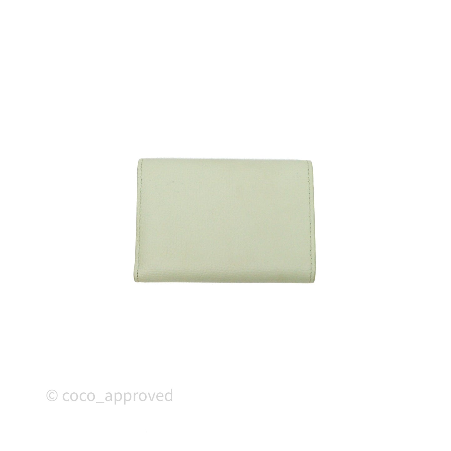 Loewe Anagram Small Vertical Wallet Green Silver Hardware