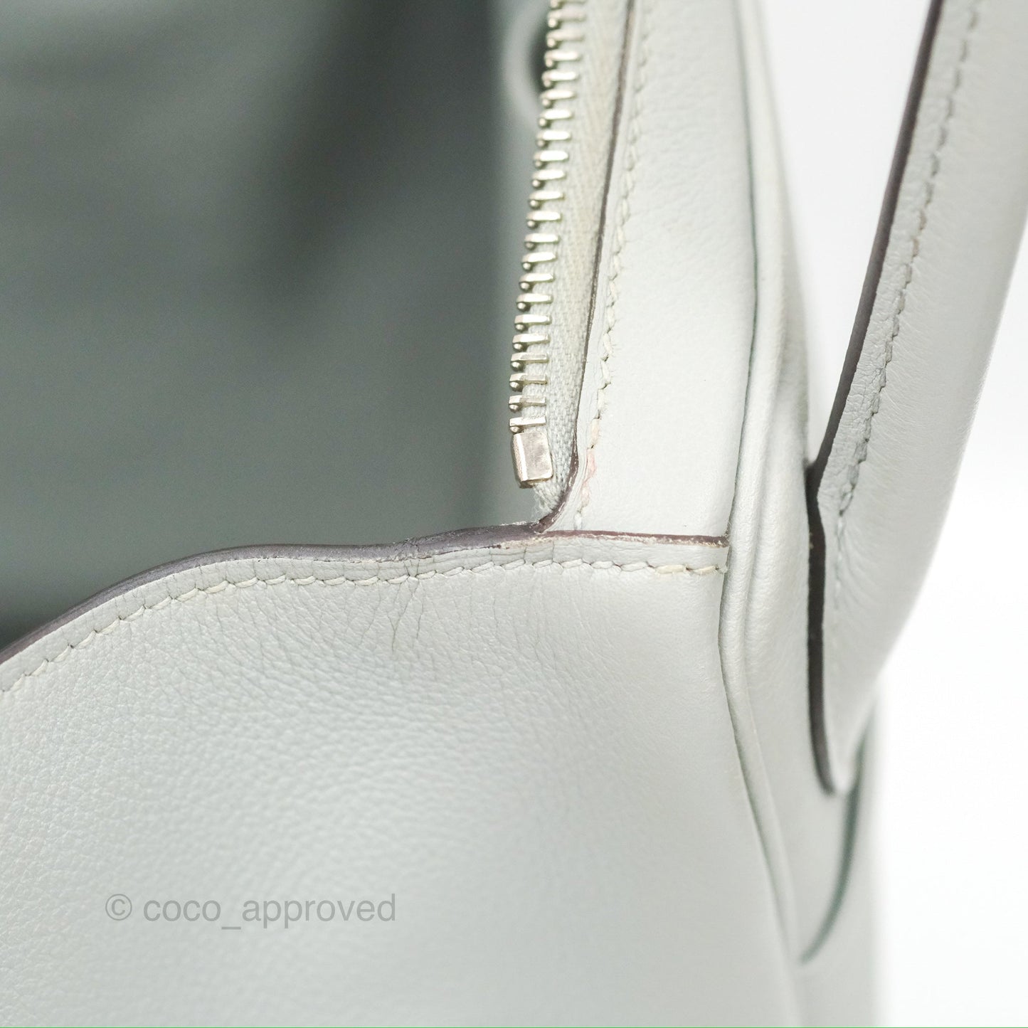 Hermès Lindy 30 Bleu Glacier Evercolor Palladium Hardware