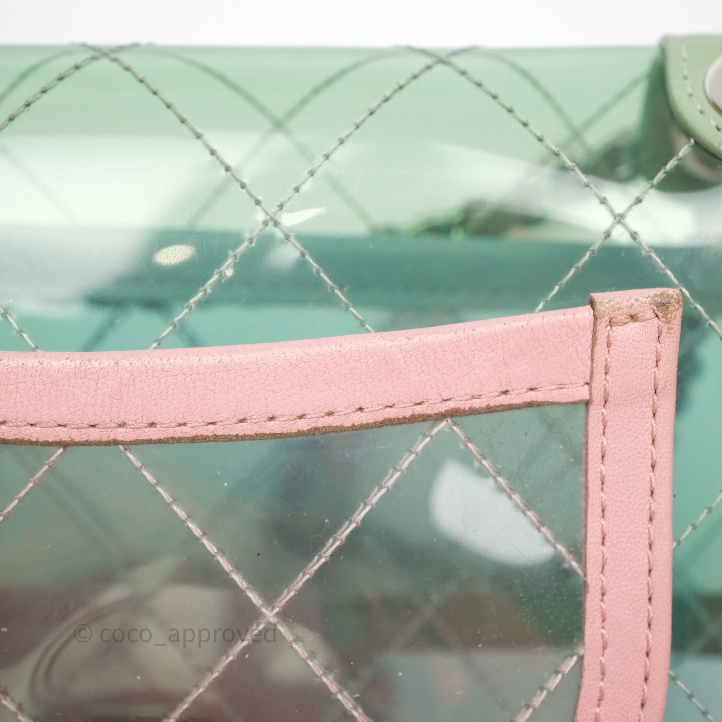 Chanel Coco Splash PVC Mini Flap Bag Blue/Green/Pink Silver Hardware
