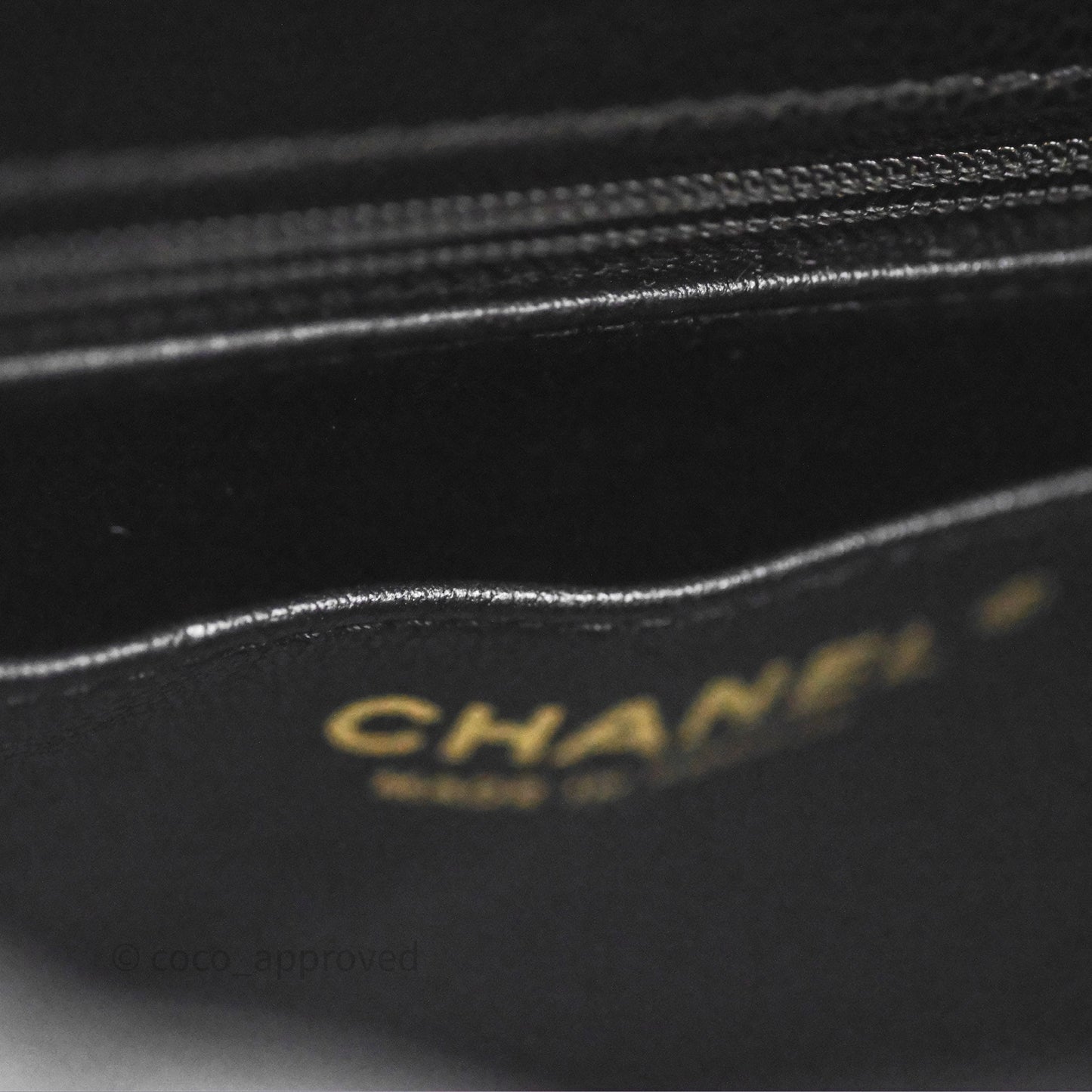 Chanel Quilted Small Top Handle Flap Bag Black Caviar Gold Hardware