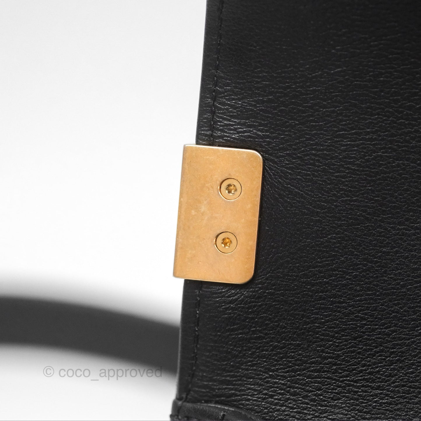 Chanel Small Boy Black Lambskin Aged Gold Hardware