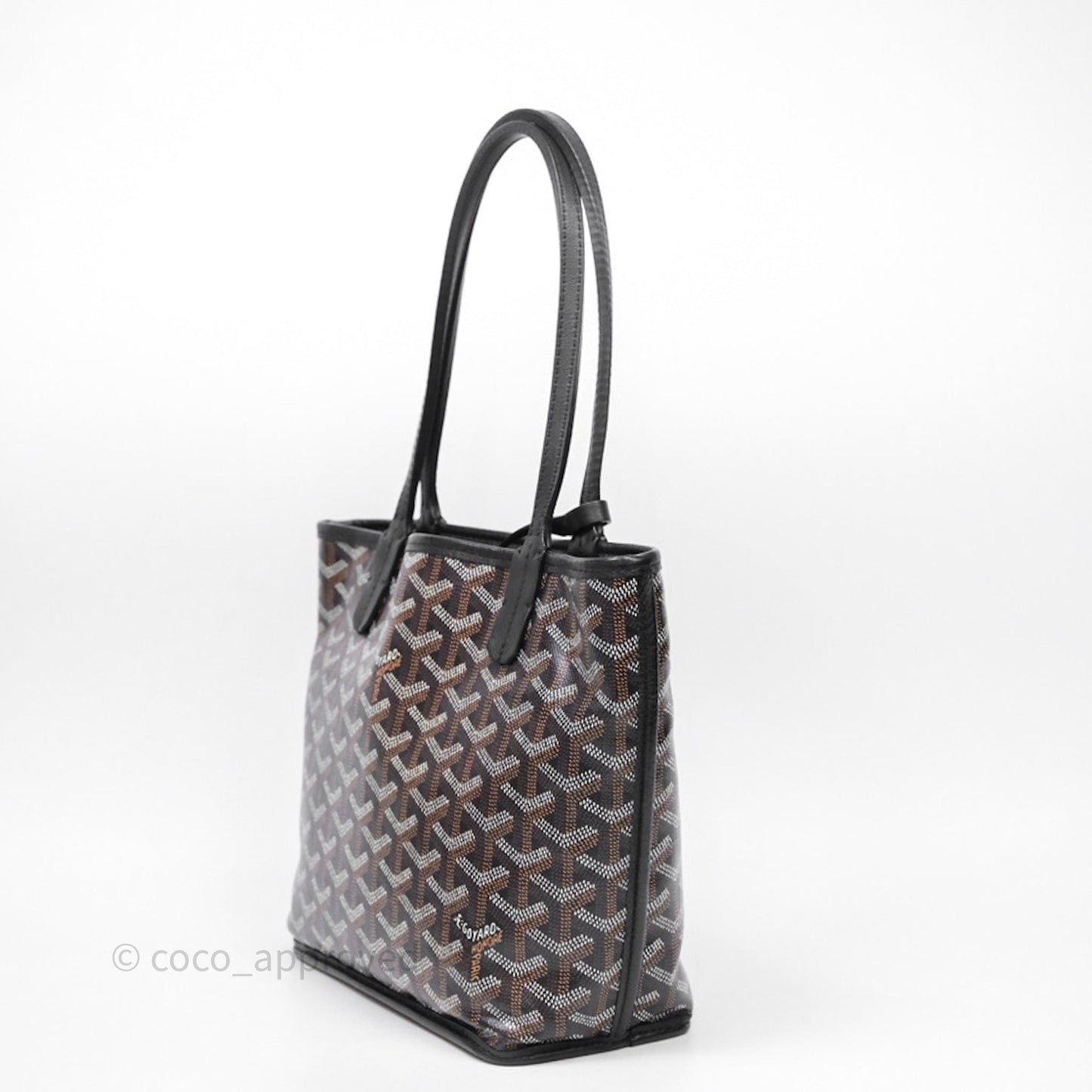 Goyard Anjou Mini Bag Goyardine Canvas Black