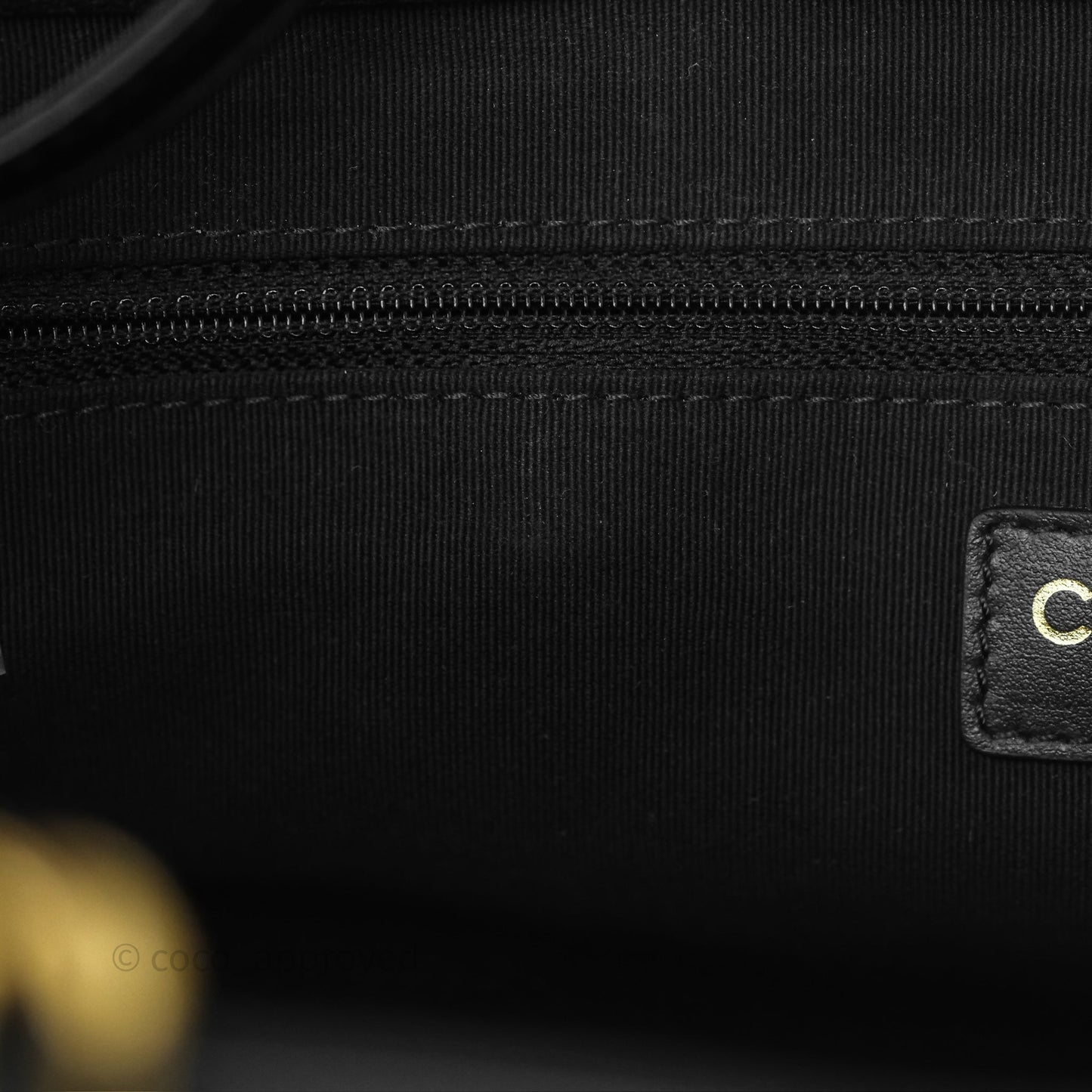 Chanel Stitched Large Shopping Bag Black Calfskin Aged Gold Hardware