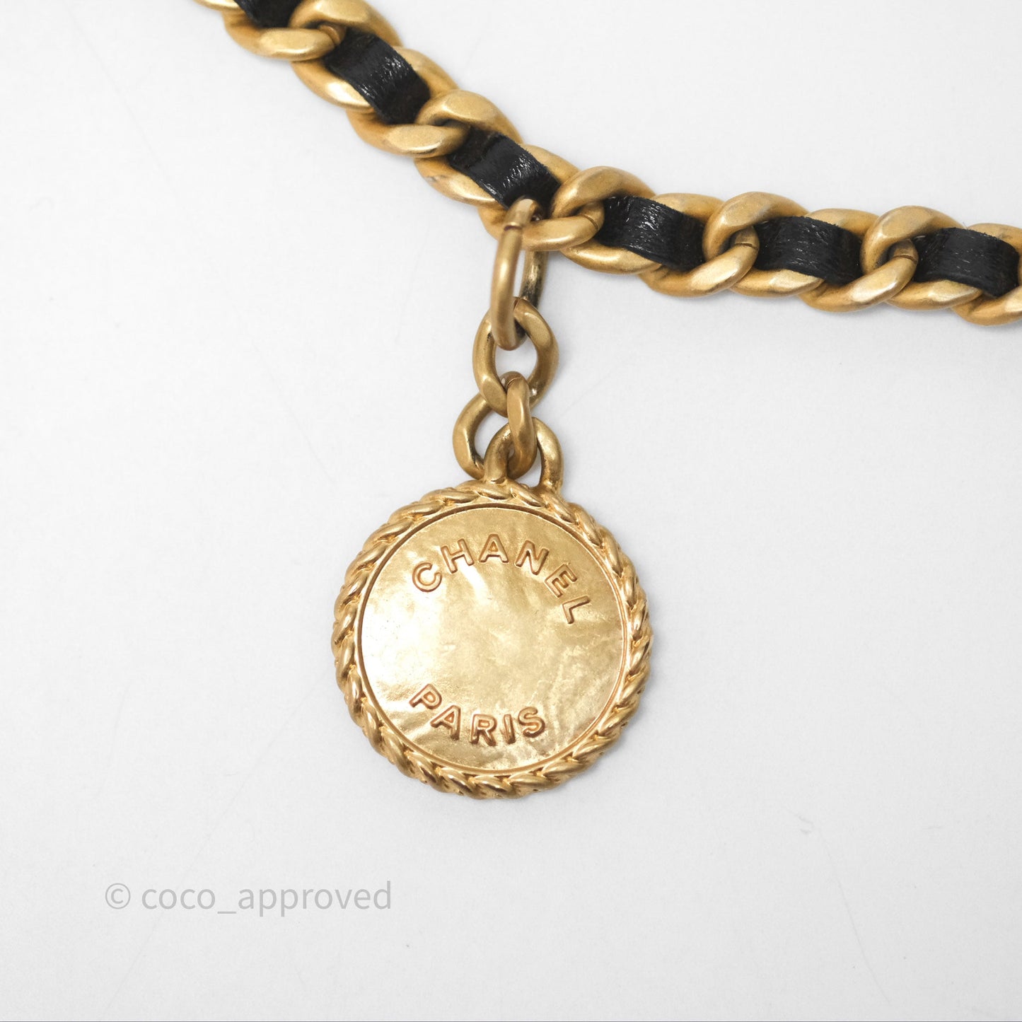 Chanel Quilted Medallion Wallet on Chain WOC Black Glossy Lambskin Gold Hardware 22K