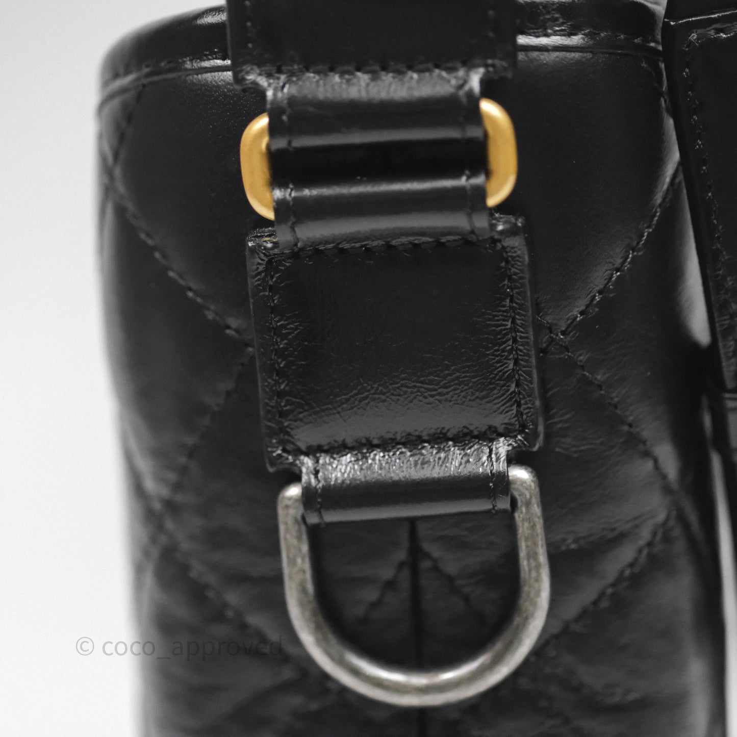 Chanel New Medium Gabrielle Hobo Quilted Black Aged Calfskin