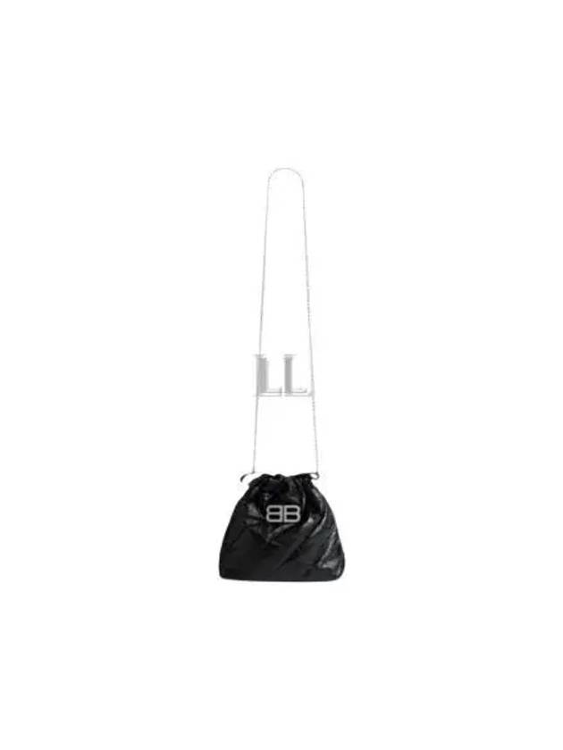 Luxury Balenciaga Extra Small Crush Tote Bag Black