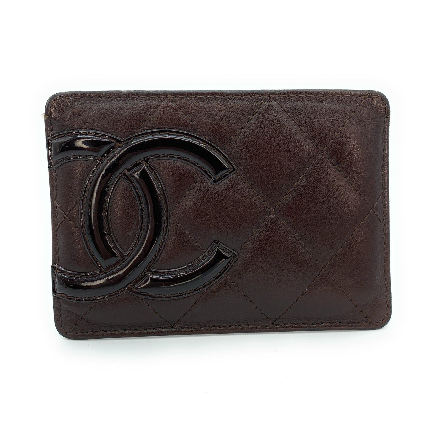 Luxury Chanel bag Brown Quilted Cambon Ligne Lambskin Card Holder