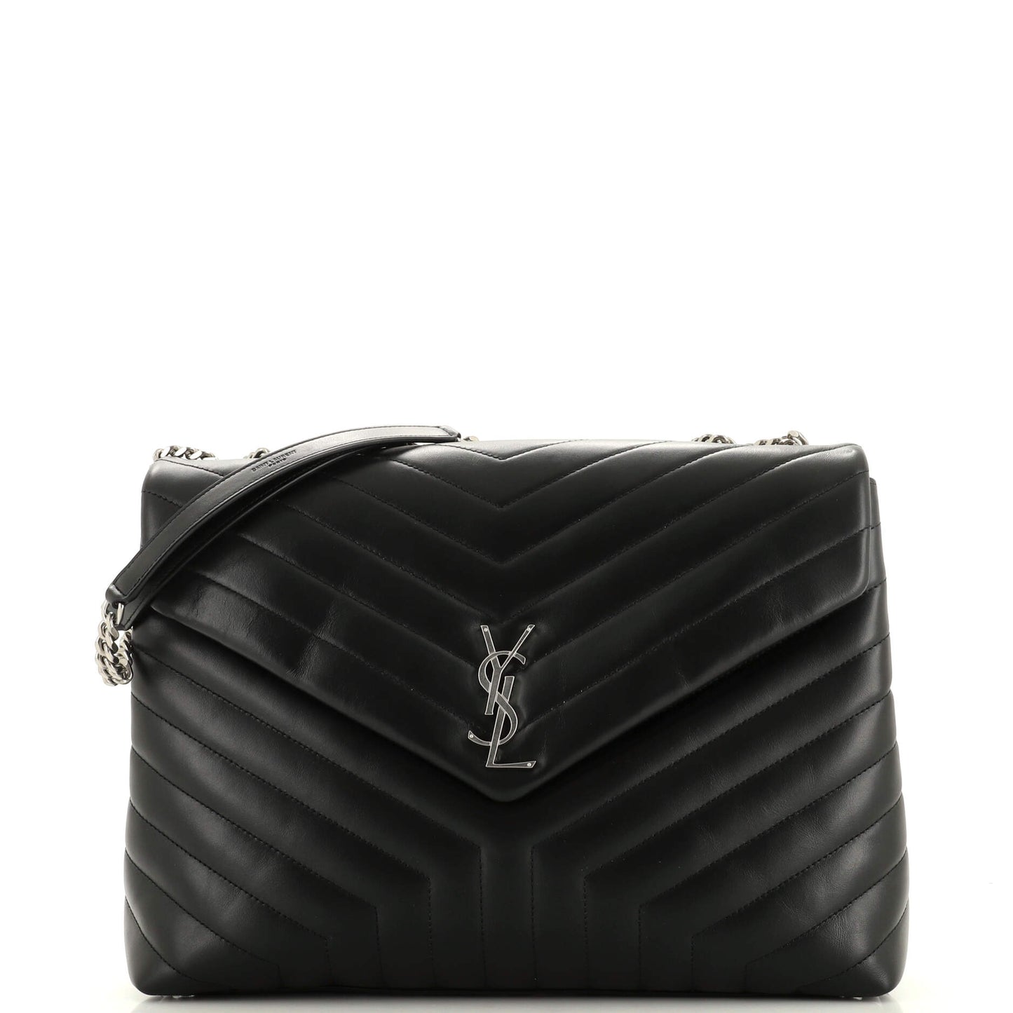 Luxury Saint Laurent Loulou Shoulder Bag Matelasse Chevron Leather Large