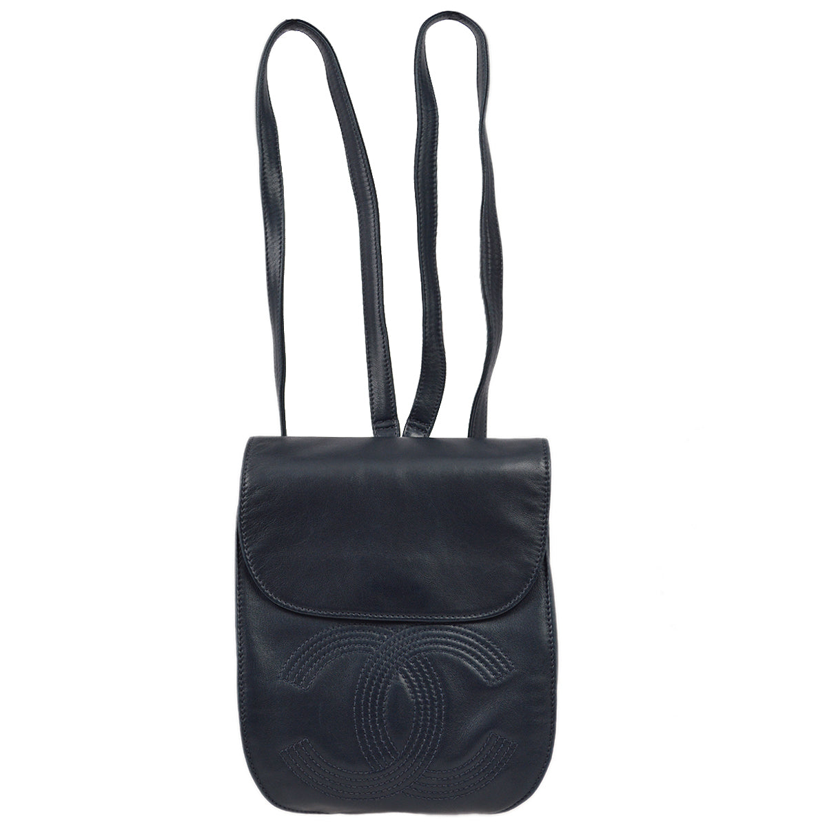 Luxury Chanel 1996-1997 Navy Lambskin Backpack