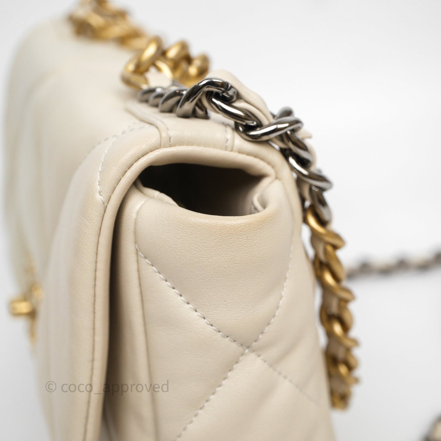 Chanel 19 Small Ivory Mixed Hardware