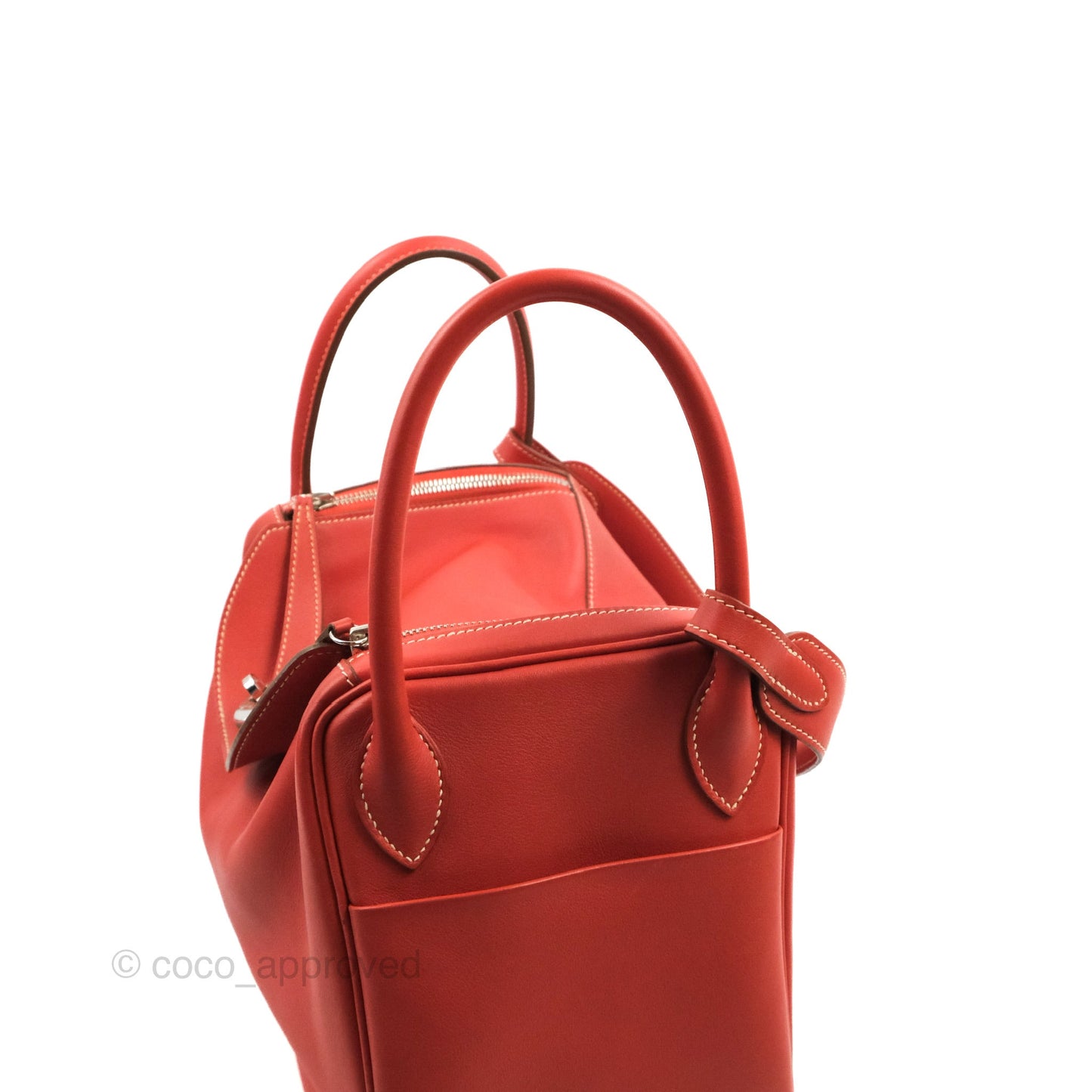 Hermès Lindy 30 Sanguine 9M Swift Palladium Hardware