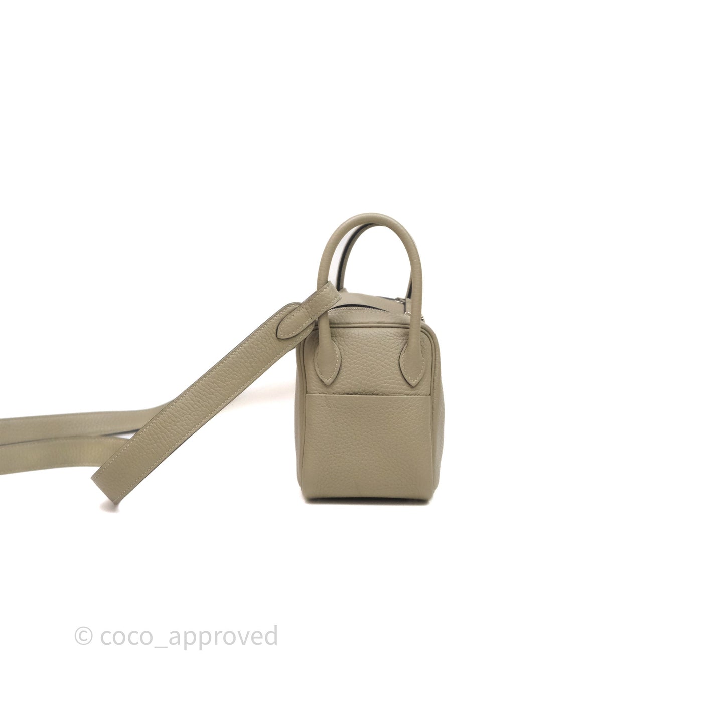 Hermès Mini Lindy 20 Sauge Q1 Clemence Palladium Hardware