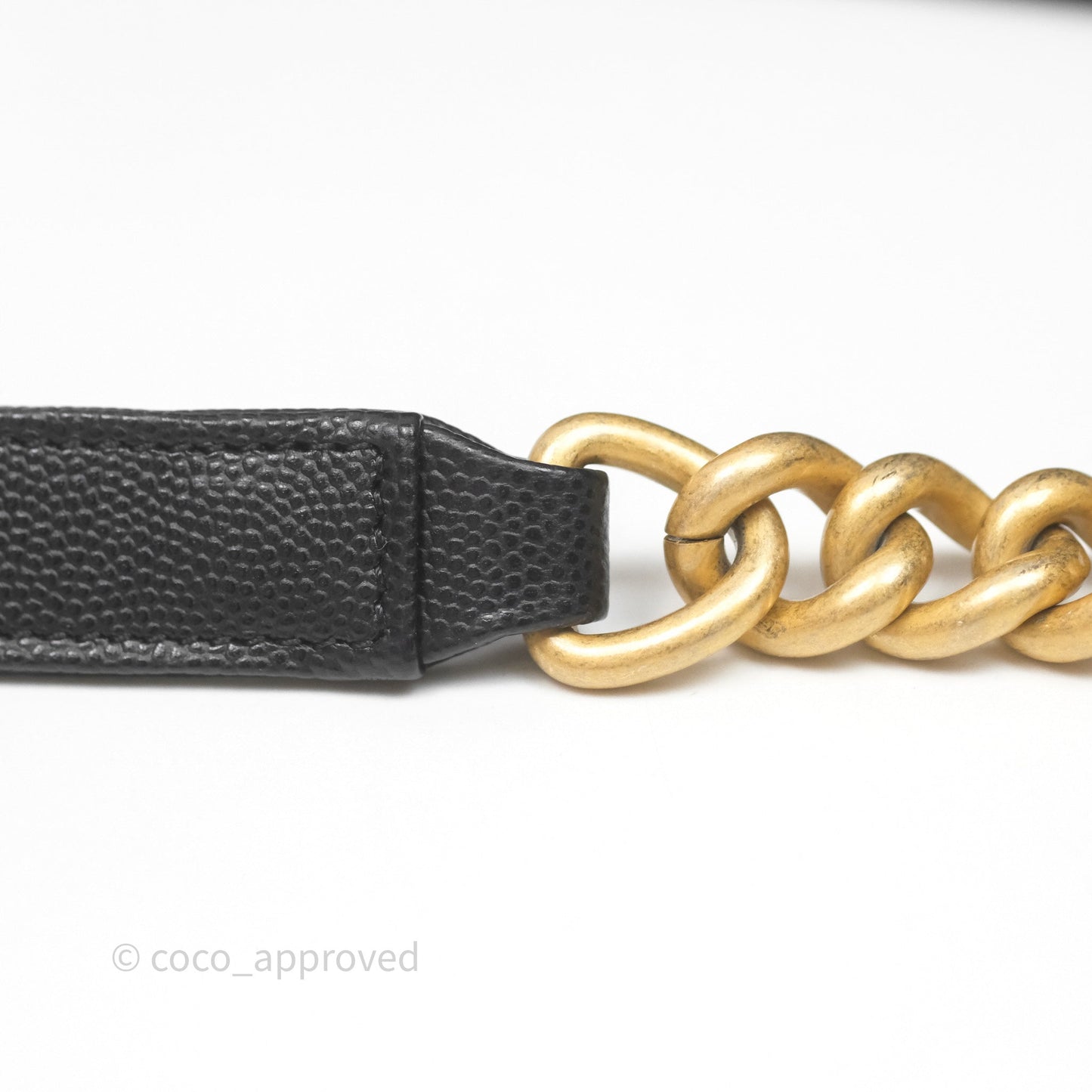 Chanel Medium Boy Quilted Black Caviar Aged Gold Hardware