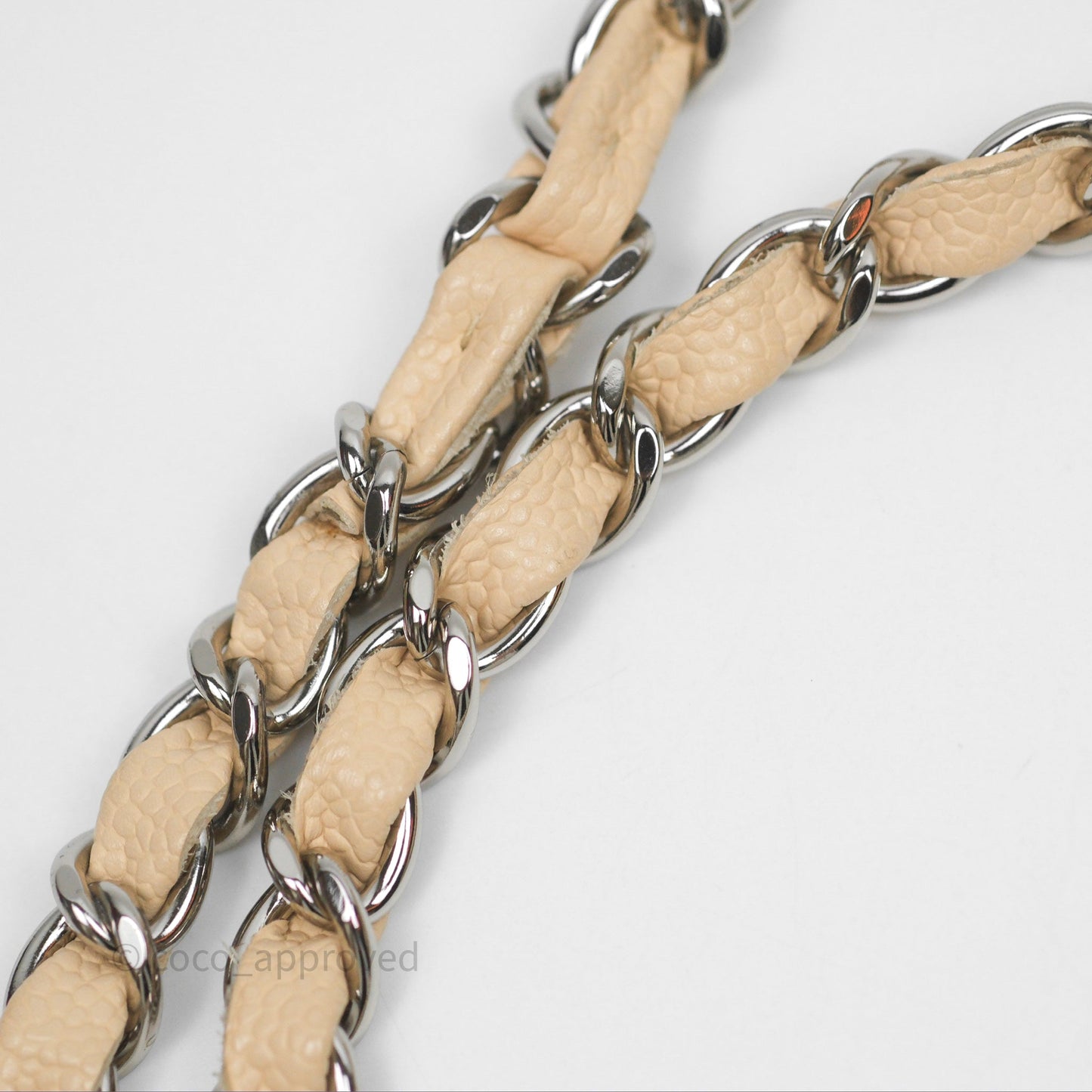Chanel Jumbo Single Flap Beige Caviar Silver Hardware