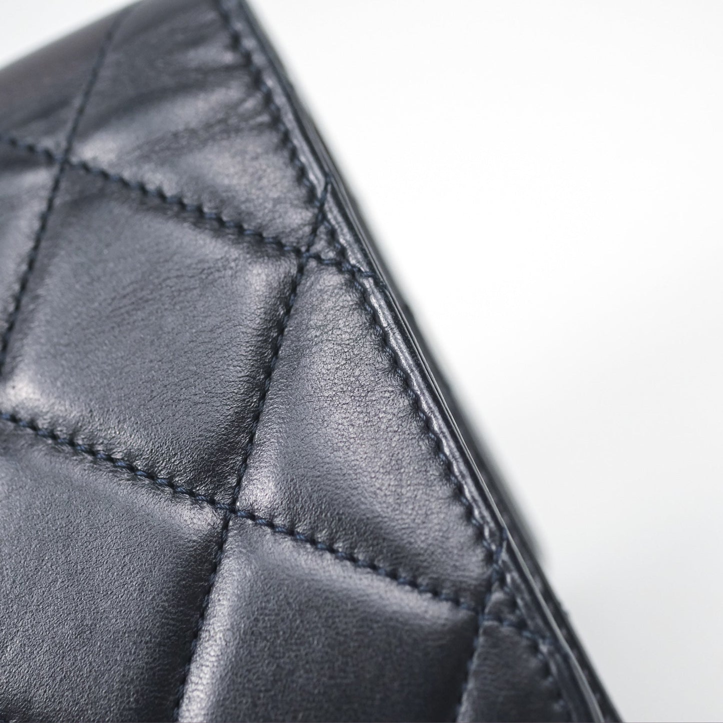 Chanel Golden Class Wallet on Chain WOC Navy Lambskin Gold Hardware