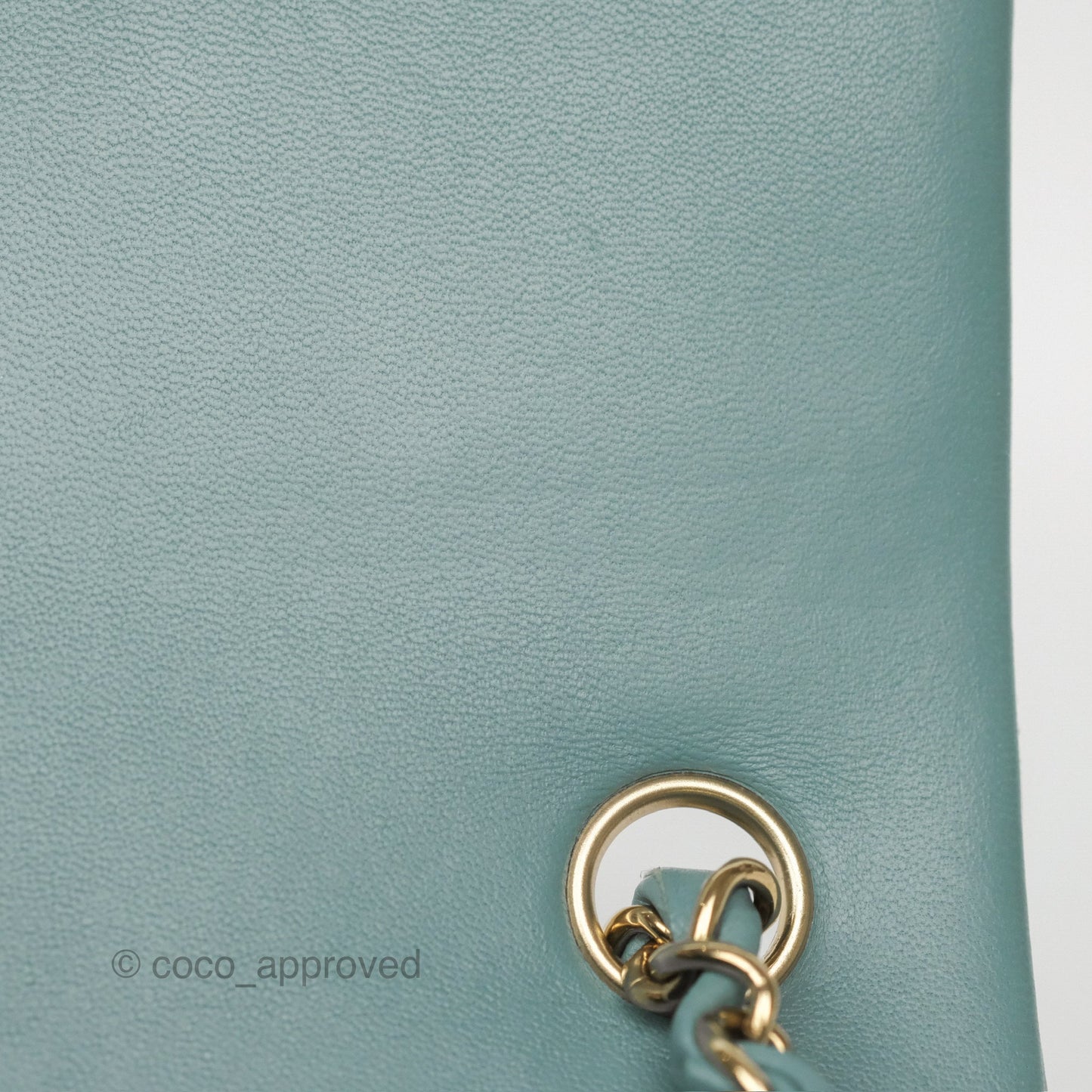 Chanel Quilted Mini Rectangular Flap Turquoise Blue Lambskin Gold Hardware