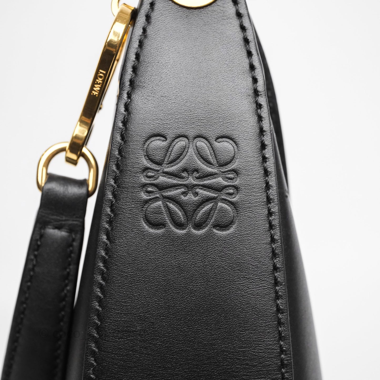 Loewe x Howls Calcifer Luna Shoulder Bag In Black Calfskin
