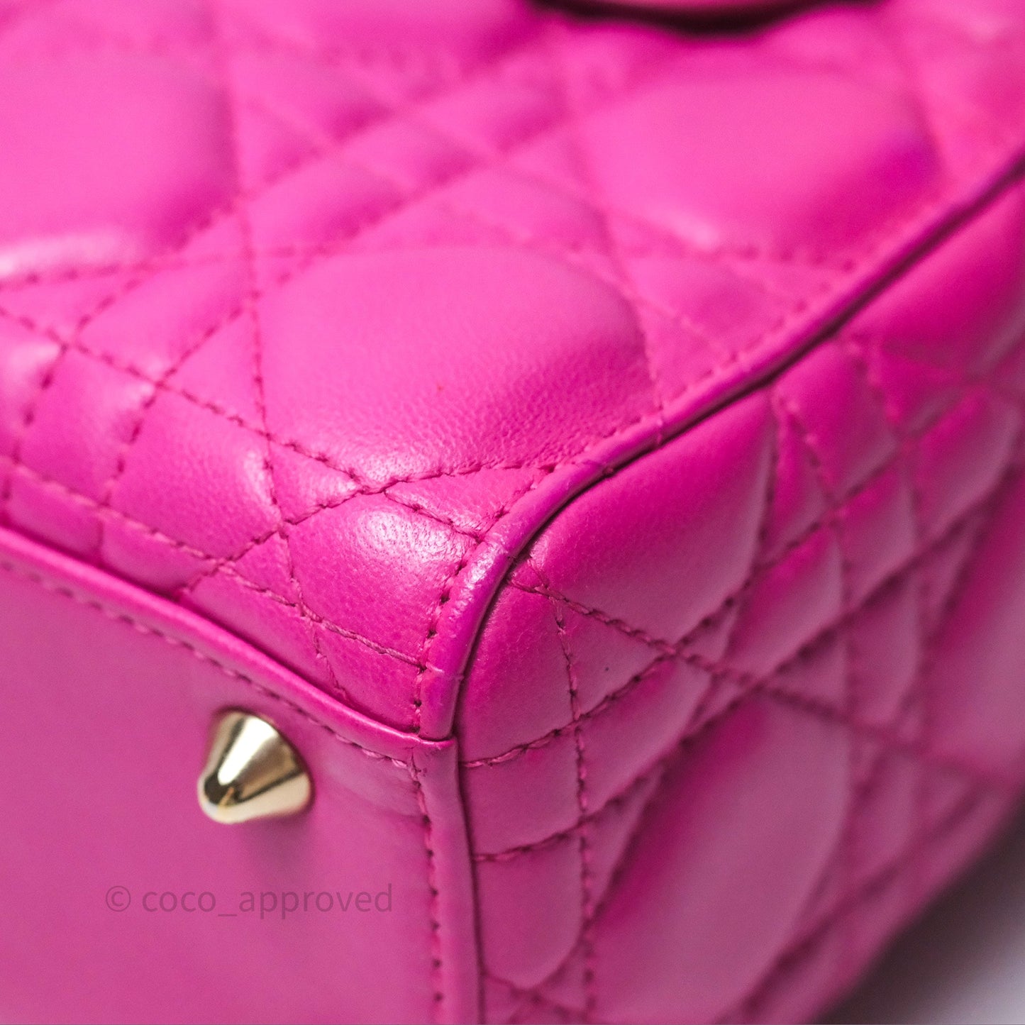 Christian Dior Small Lady Dior My ABCDior Magenta Cannage Lambskin