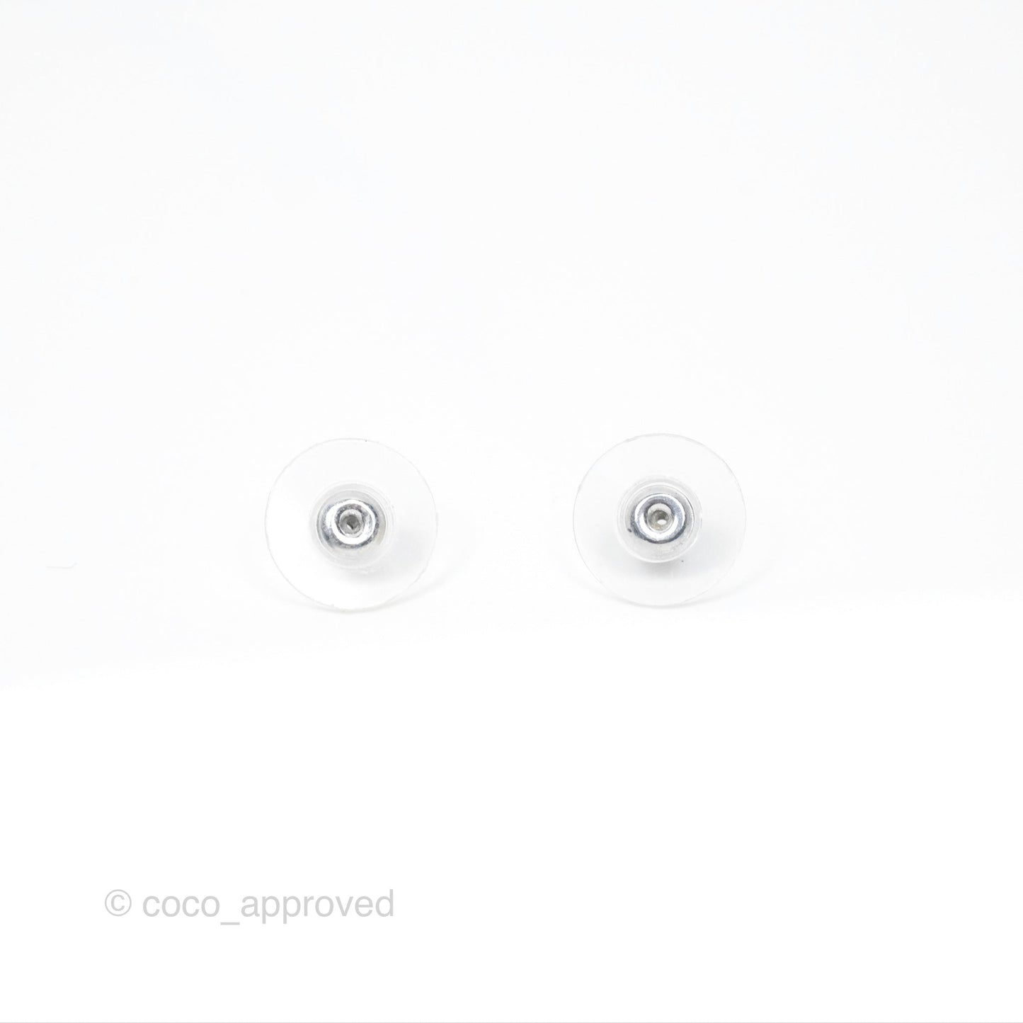 Chanel CC Round Earrings Gun Metal 17K