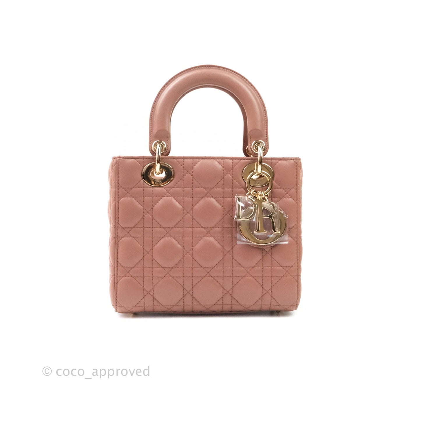 Christian Dior Lambskin My ABCDior Lady Dior Dark Beige Gold Hardware