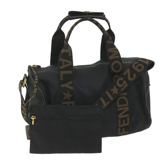 Luxury FendiHand Bag Nylon 2way Black Brown58157