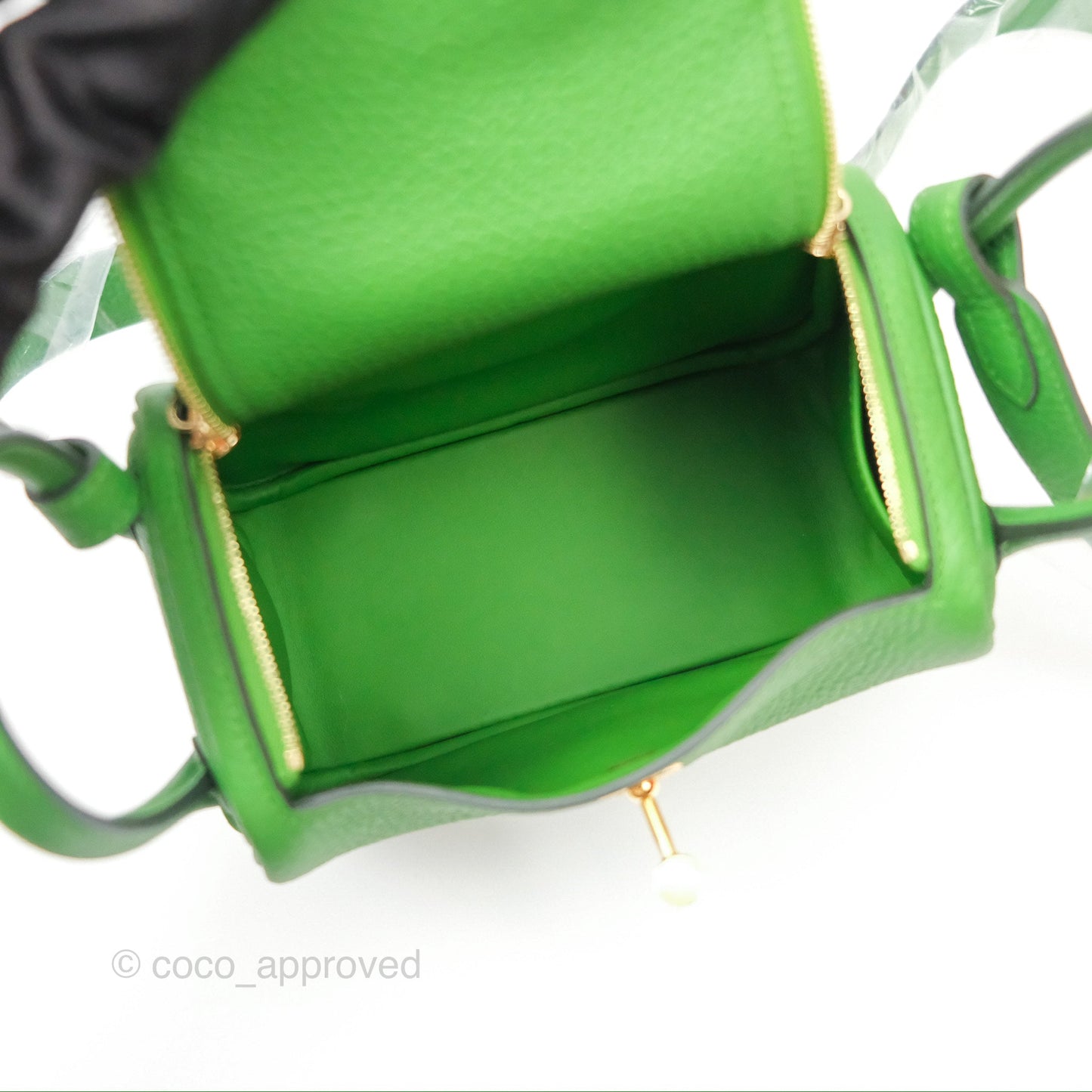 Hermès Mini Lindy 20 Vert Yucca A8 Clemence Gold Hardware