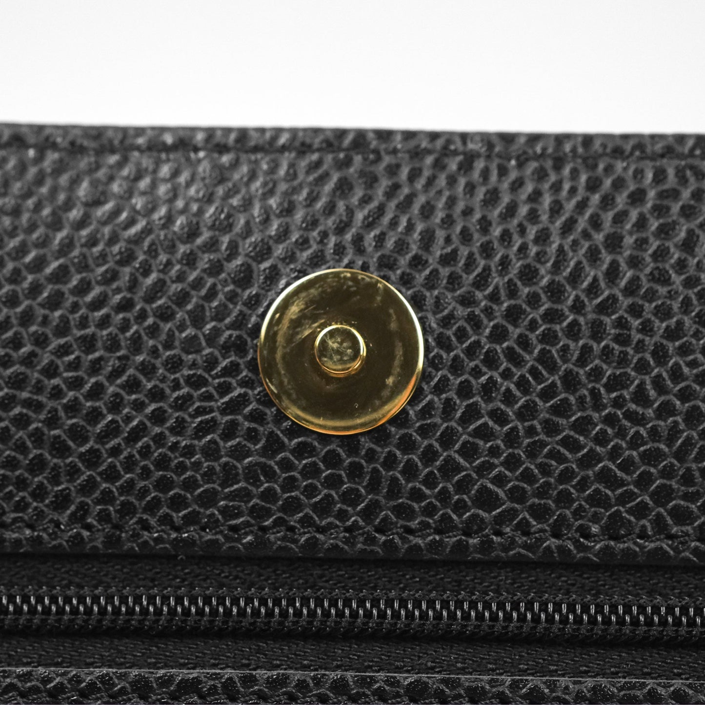 Chanel Quilted Classic Wallet On Chain WOC Black Caviar Gold Hardware