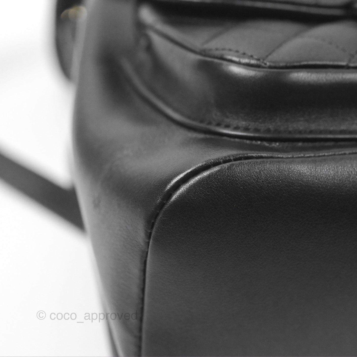 Chanel Quilted Large Duma Drawstring Backpack Black Lambskin