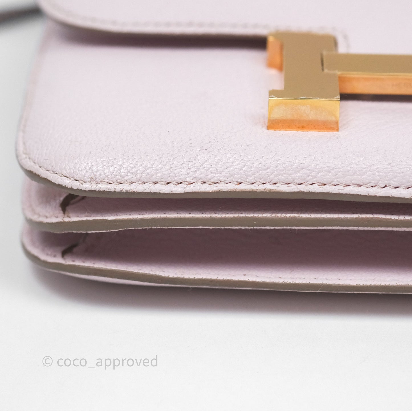 Hermès Constance Mini 18cm Mauve Pale Chevre Mysore Rose Gold Hardware